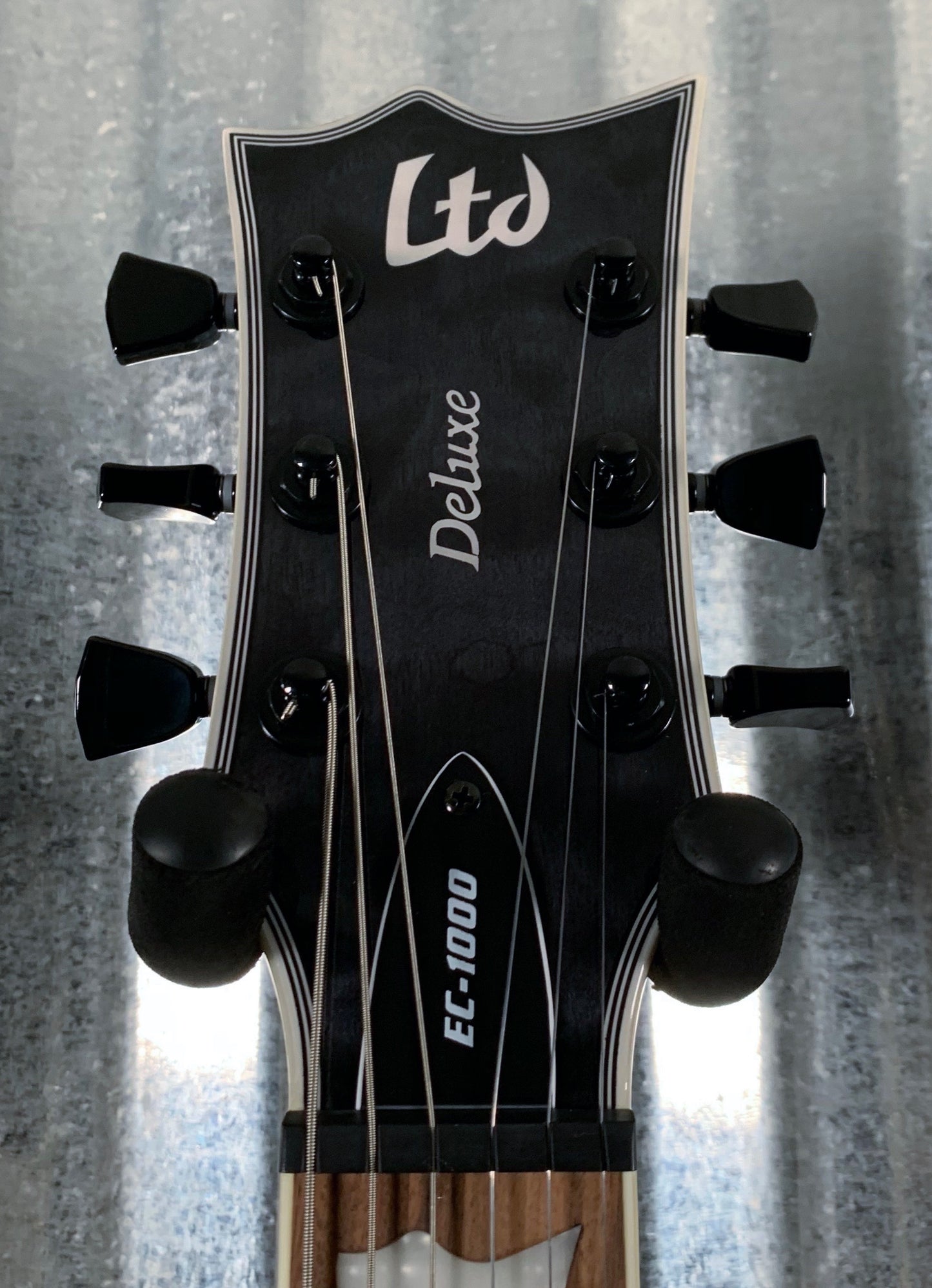 ESP LTD EC-1000 PIEZO Quilt See Through Black Duncan Guitar & Bag LEC1000PIEZOQMSTBLK #1264