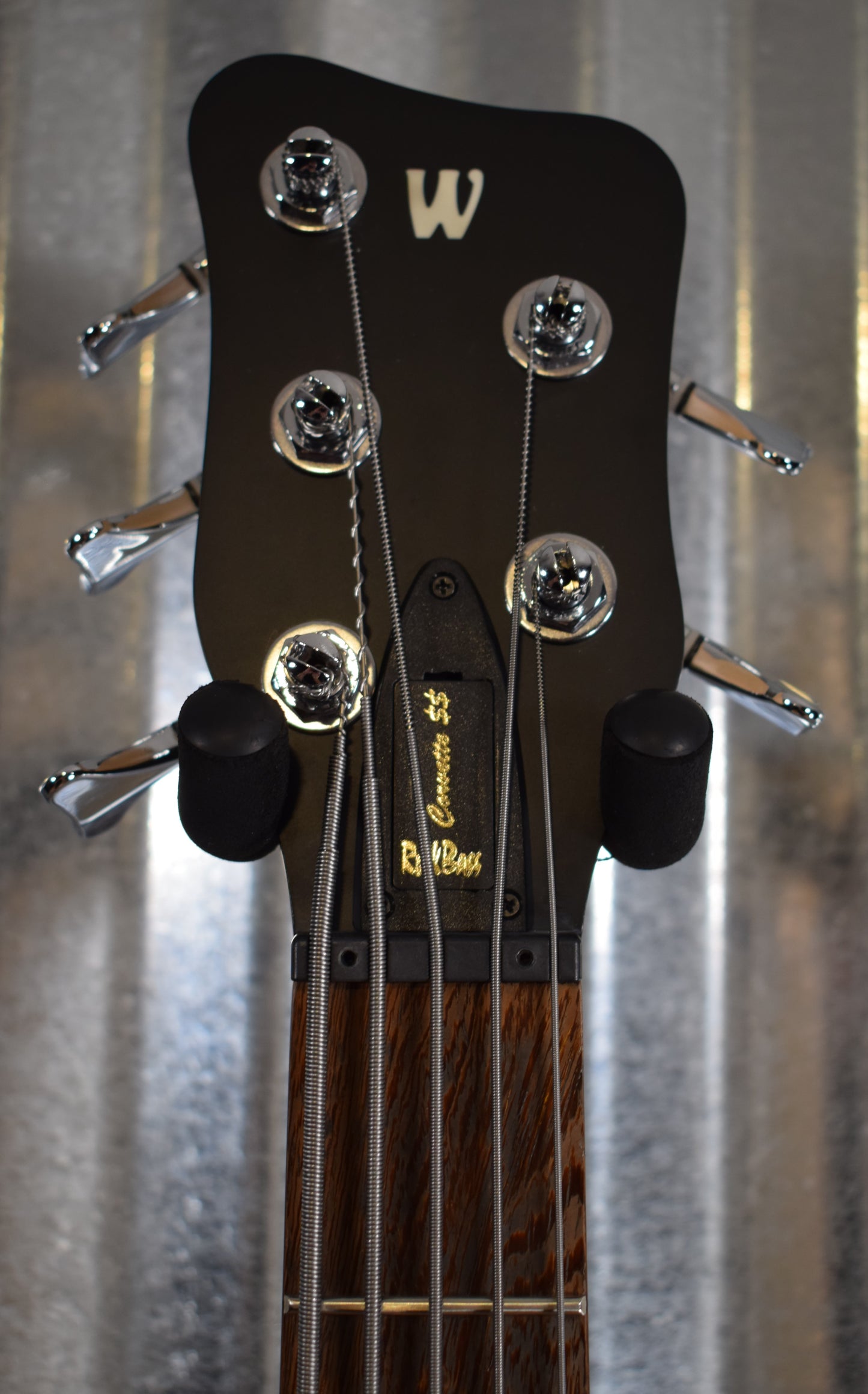 Warwick Rockbass Corvette $$ Double Buck 5 String Nirvana Black Bass & Case #1018