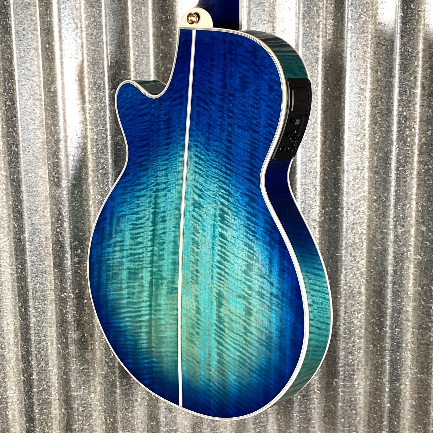 Takamine TSP178AC SBB Thinline Acoustic Electric Flame Blue Burst & Case Japan #0447 Used
