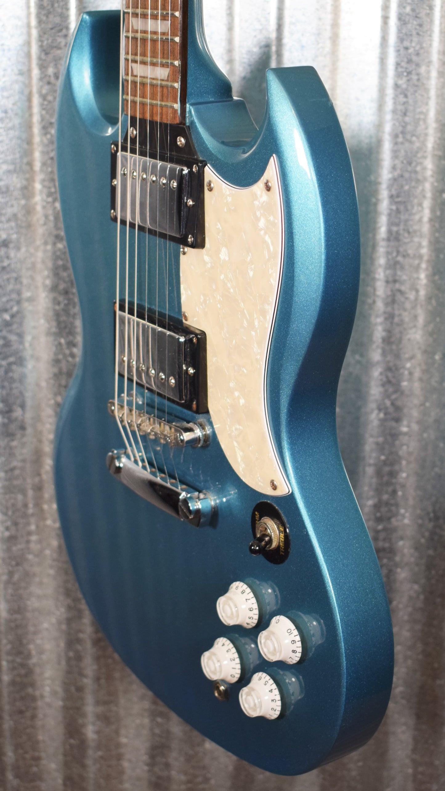 Epiphone G-400 Limited Edition Metallic Light Blue Guitar & Case #3395 Used