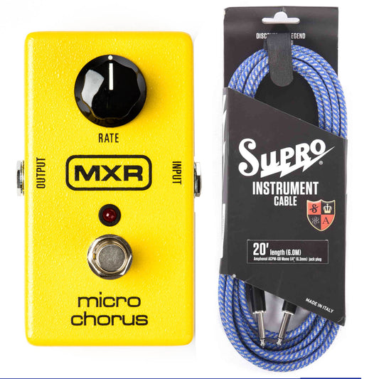 Dunlop MXR M148 Micro Chorus Guitar Effect Pedal + FREE Supro 20' Cable
