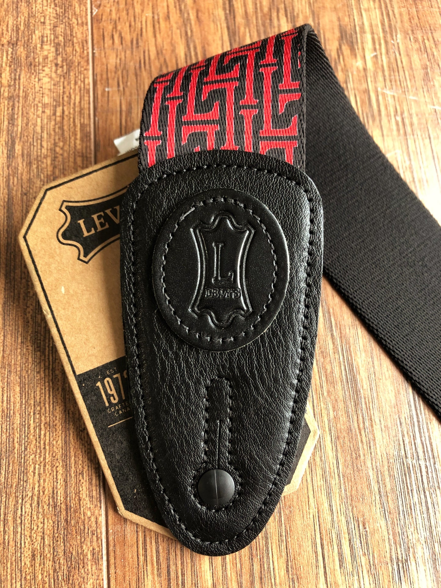 Levy's MPLL-006 2" Adjustable Poly Sublimation Guitar & Bass Strap Red