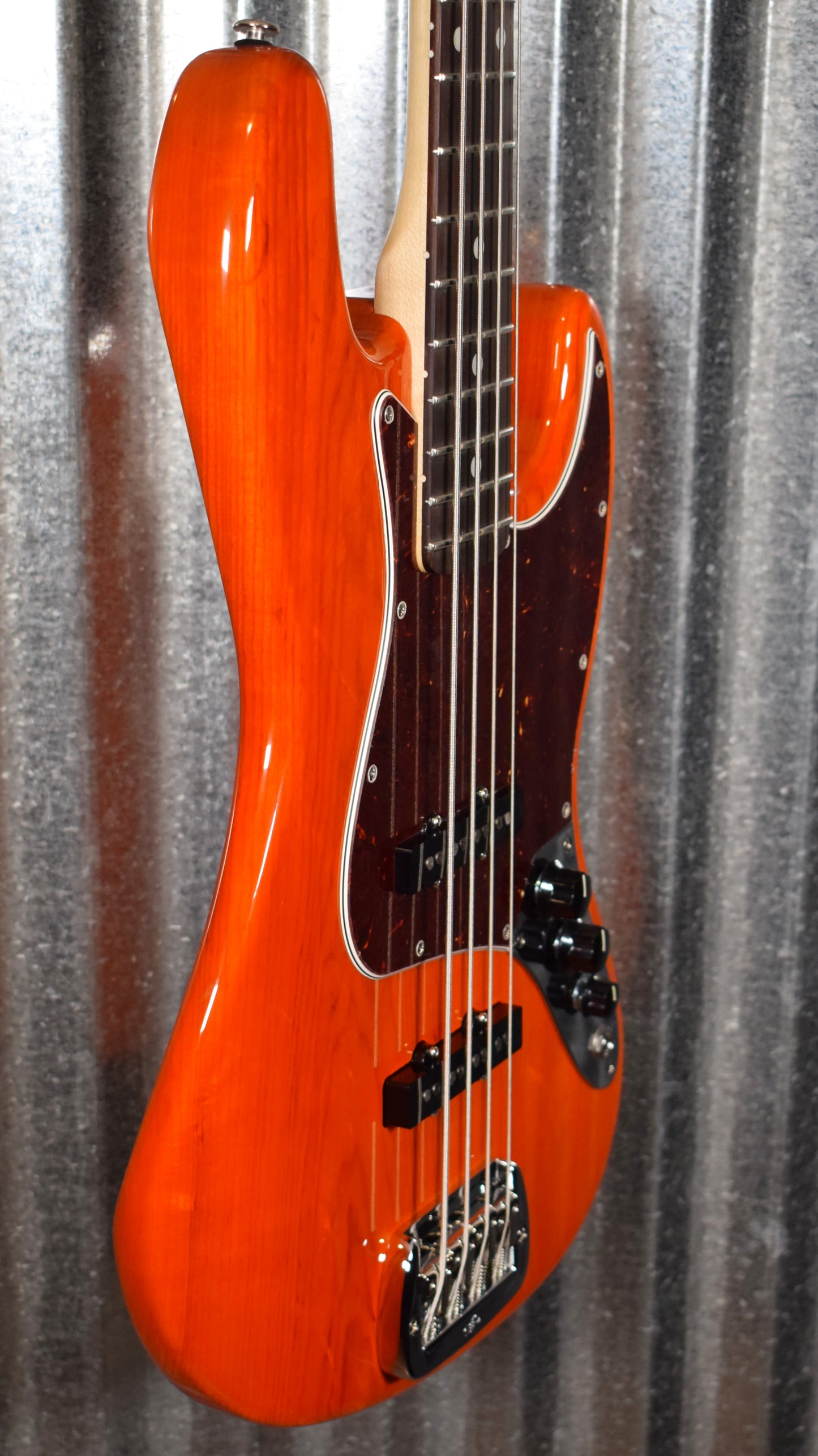 G&L USA JB 4 String Jazz Bass Clear Orange & Case JB #1189