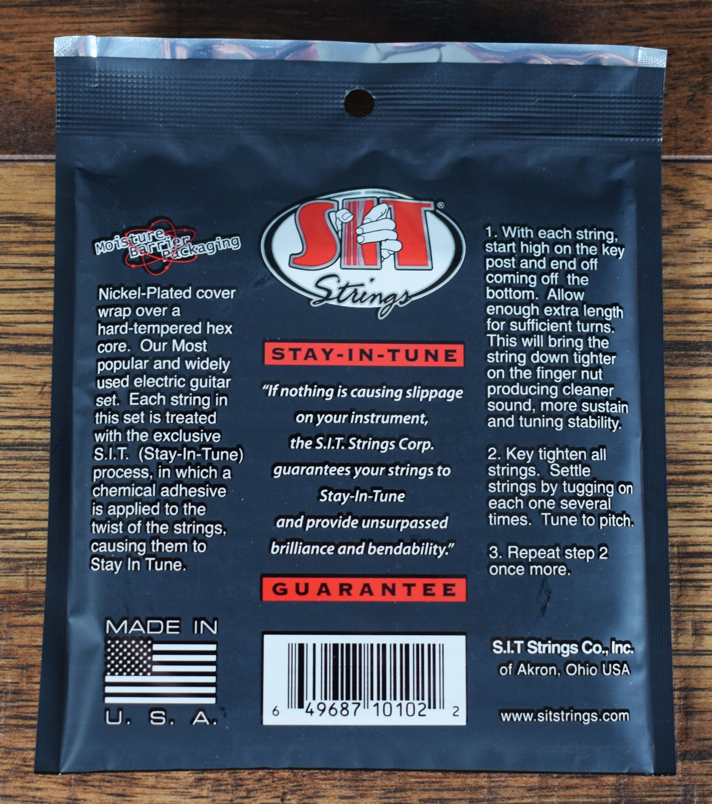 SIT Strings S942 Extra Light Power Wound Nickel Electric Guitar Strings 3 Pack