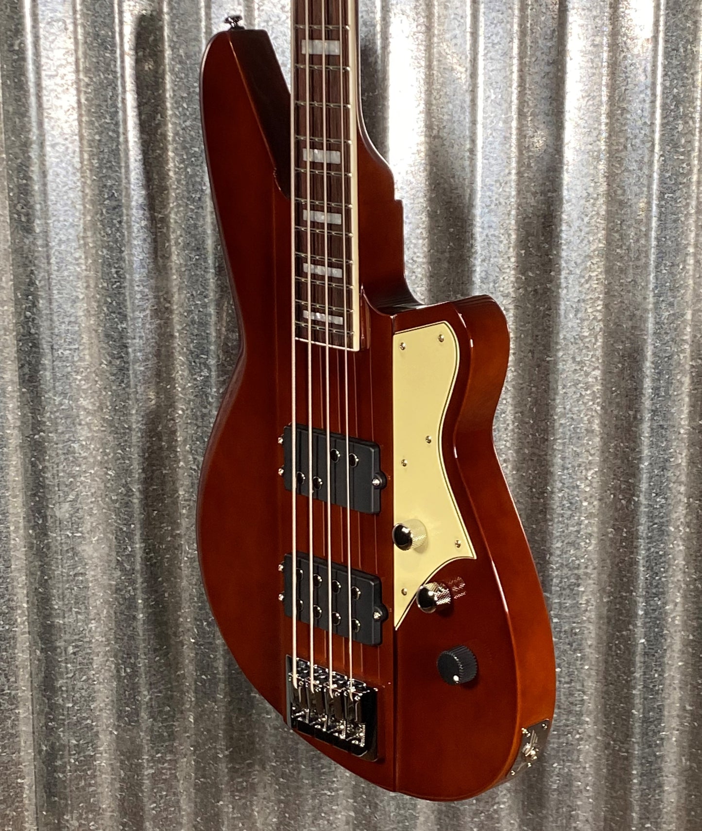 Reverend Thundergun 4 String Bass Violin Brown #8636