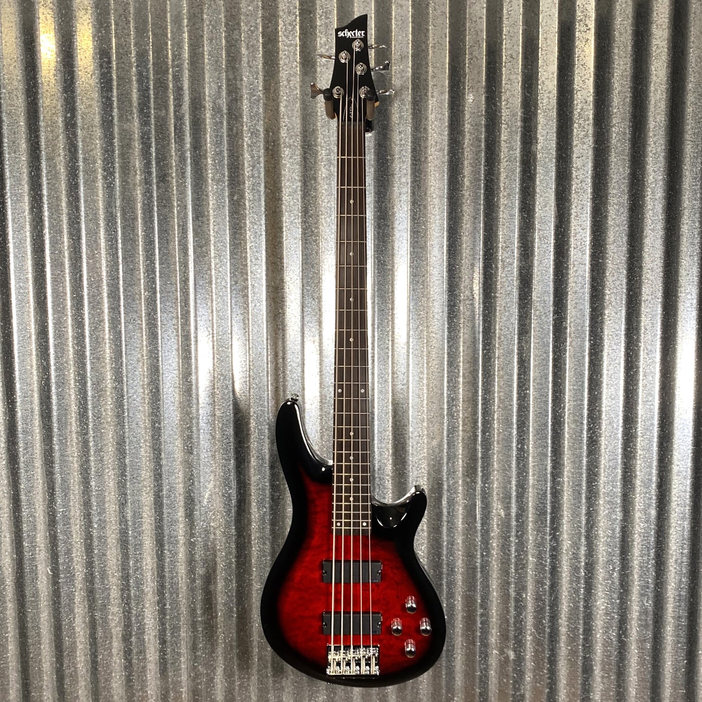 Schecter C-5 Plus 5 String Bass See Through Cherry Burst #0102