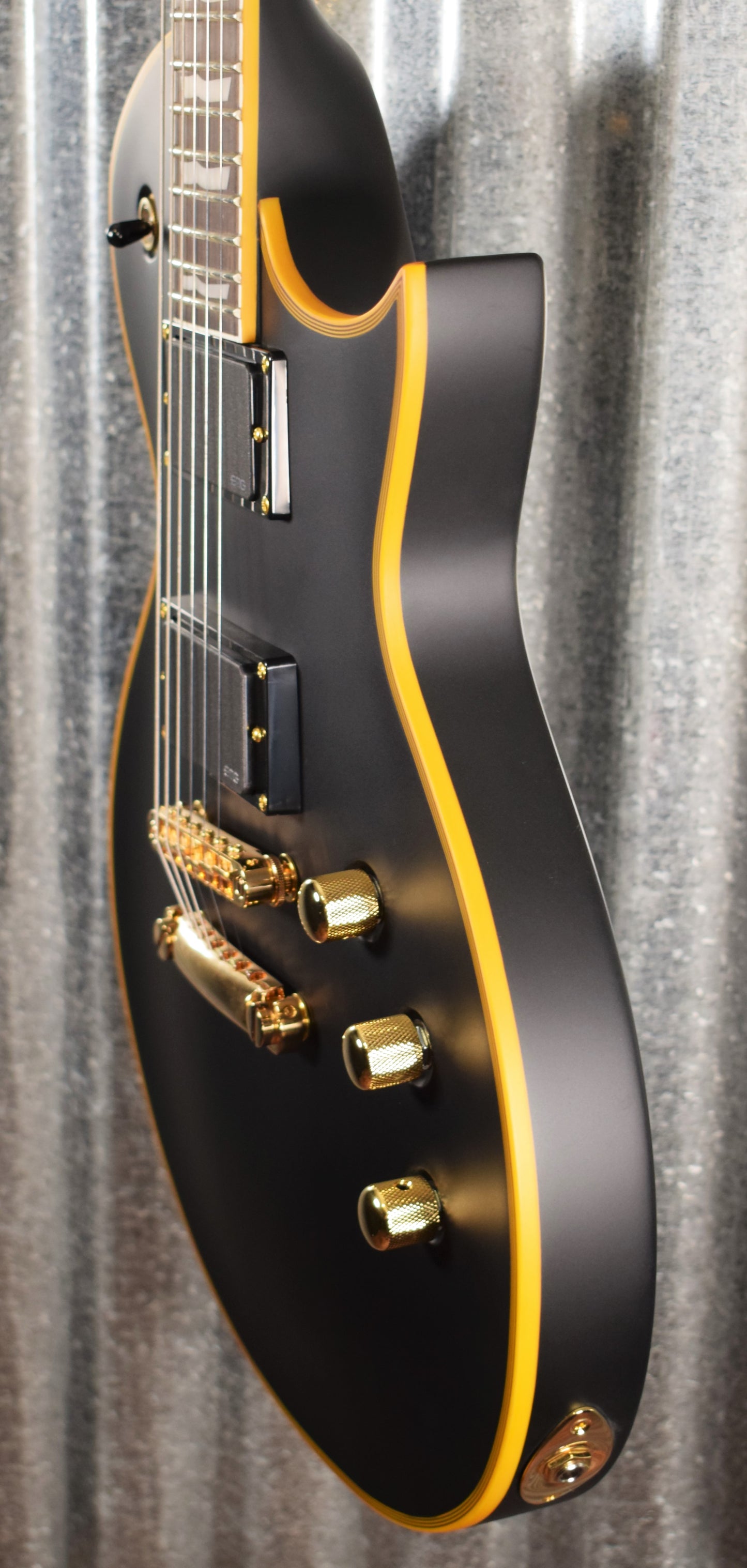 ESP LTD EC-1000 Vintage Black Satin EMG Guitar LEC1000VB #0064 Demo