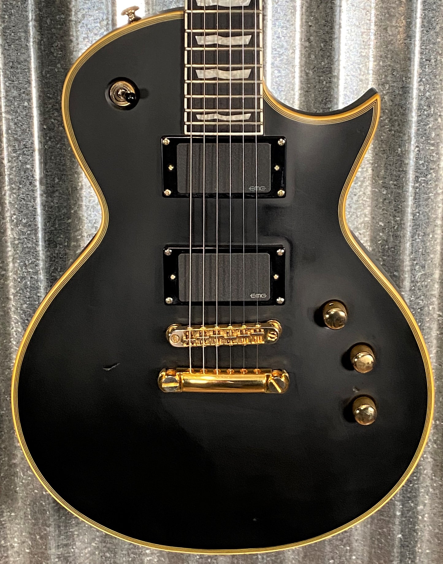 ESP LTD EC-1000 Vintage Black Satin Guitar LEC1000VB #0630 Used