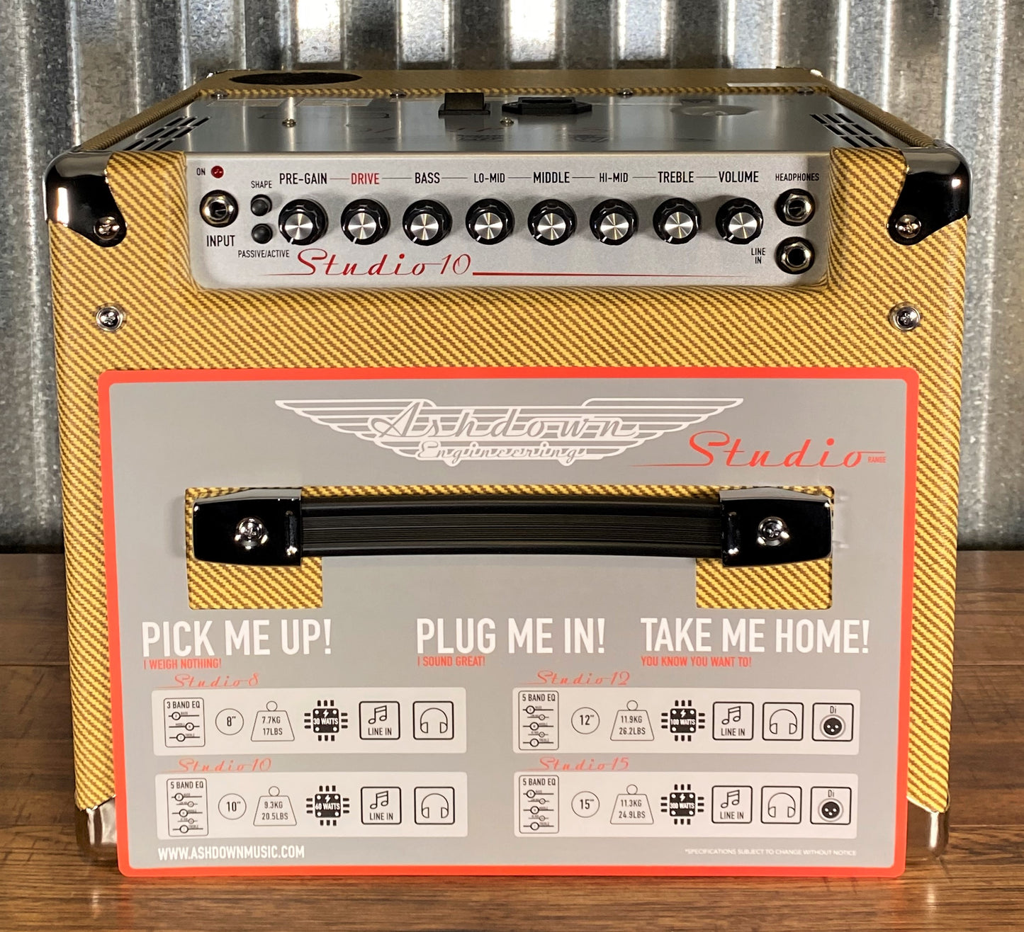 Ashdown TW-STUDIO10 25th Anniversary Studio 10 1x10" 60 watt Tweed Bass Combo Amplifier