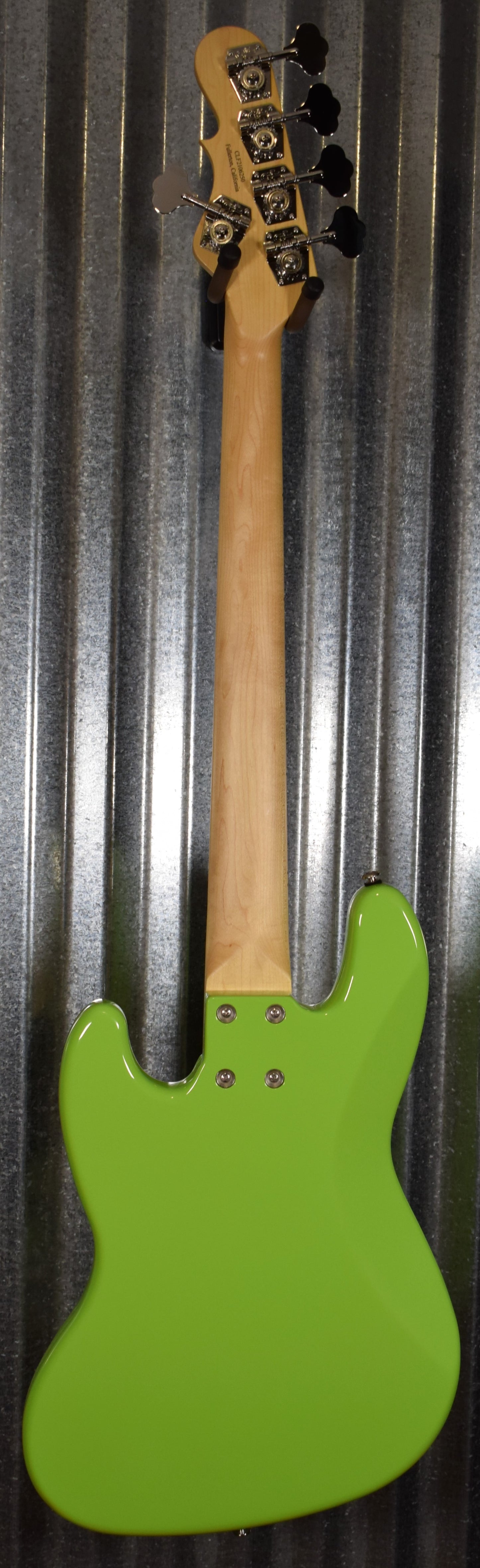 G&L USA JB-5 Sublime Green 5 String Jazz Bass Maple Satin Neck & Case #6250