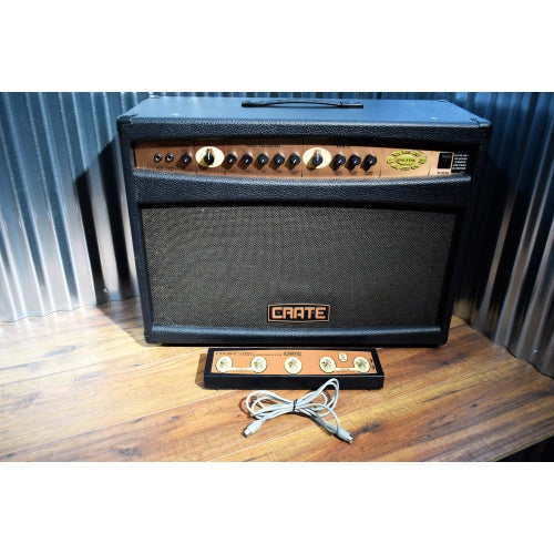 Crate DX-212 2x12 100 Watt Modeling Guitar Combo Amplifier & DXJFC Footswitch Used