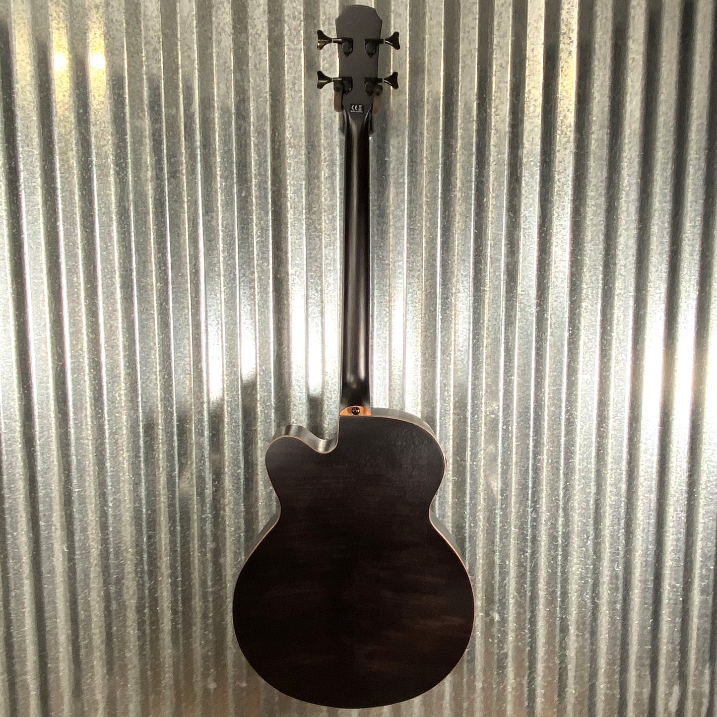 Aria Pro FEB-F2/FL 4 String Acoustic Electric Fretless Bass Black Stain & Bag #9506