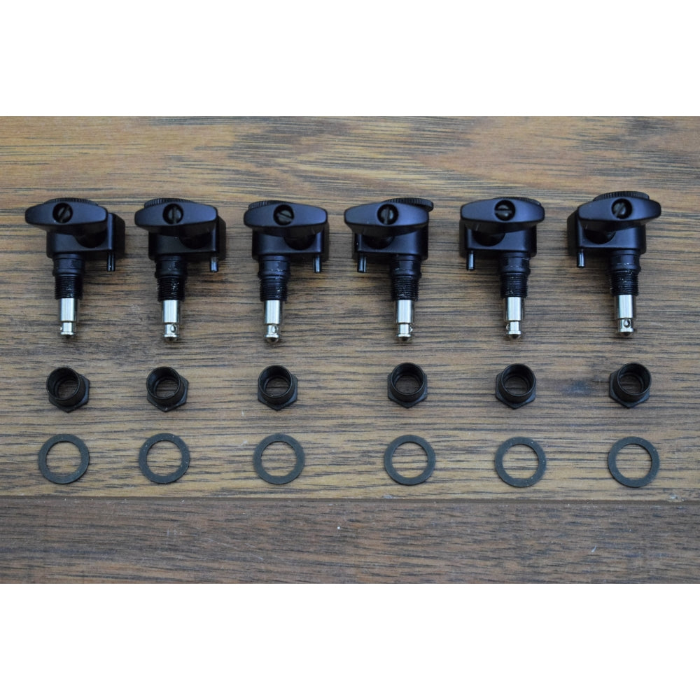 Sperzel USA 3X3TLBLK 3+3 Locking Guitar Tuning Machine Set Black