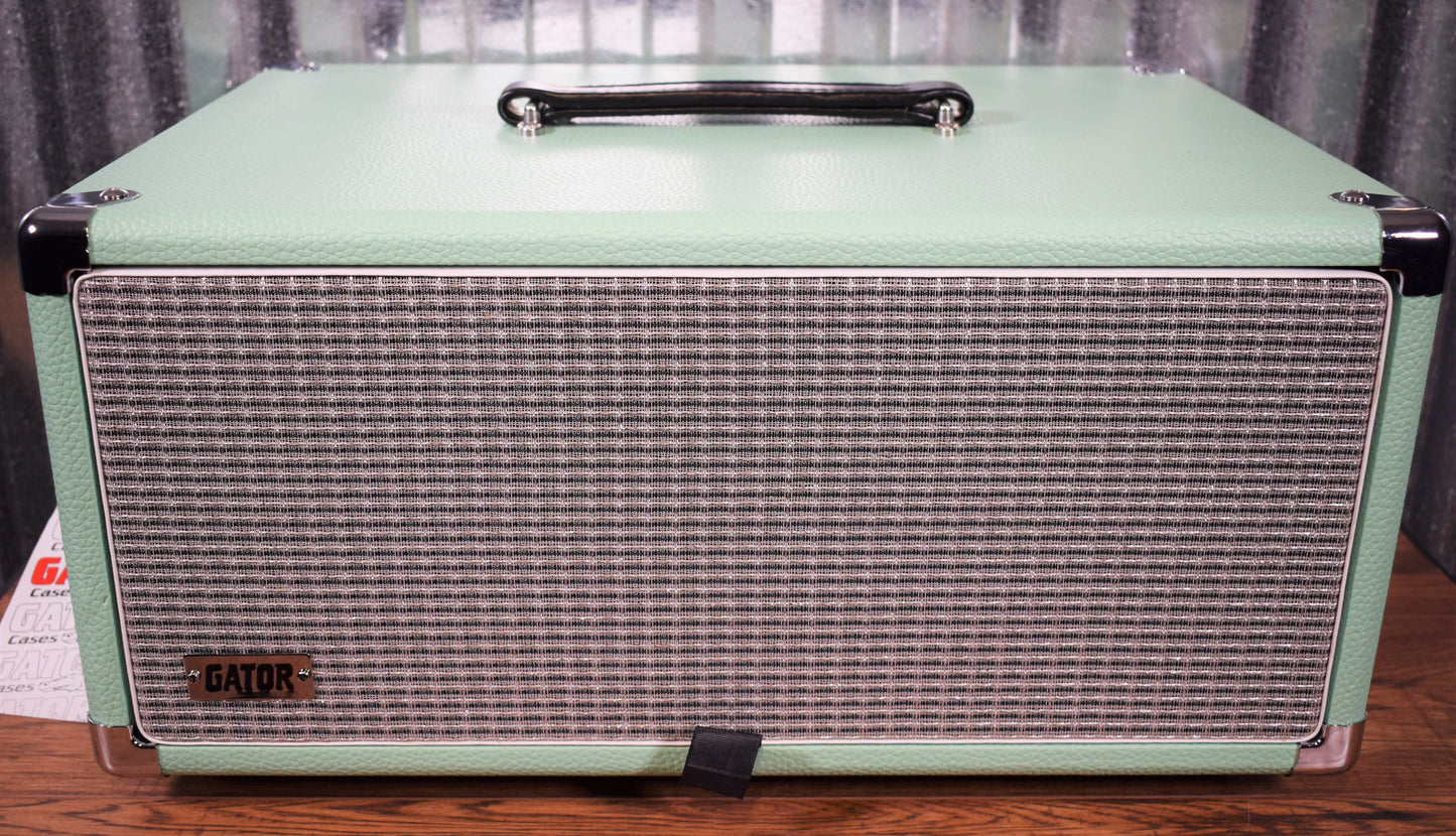 Gator Cases GR-RETRORACK-4SG 4 Space Guitar & Bass Amplifier/Effects Rack Case Seafoam Green