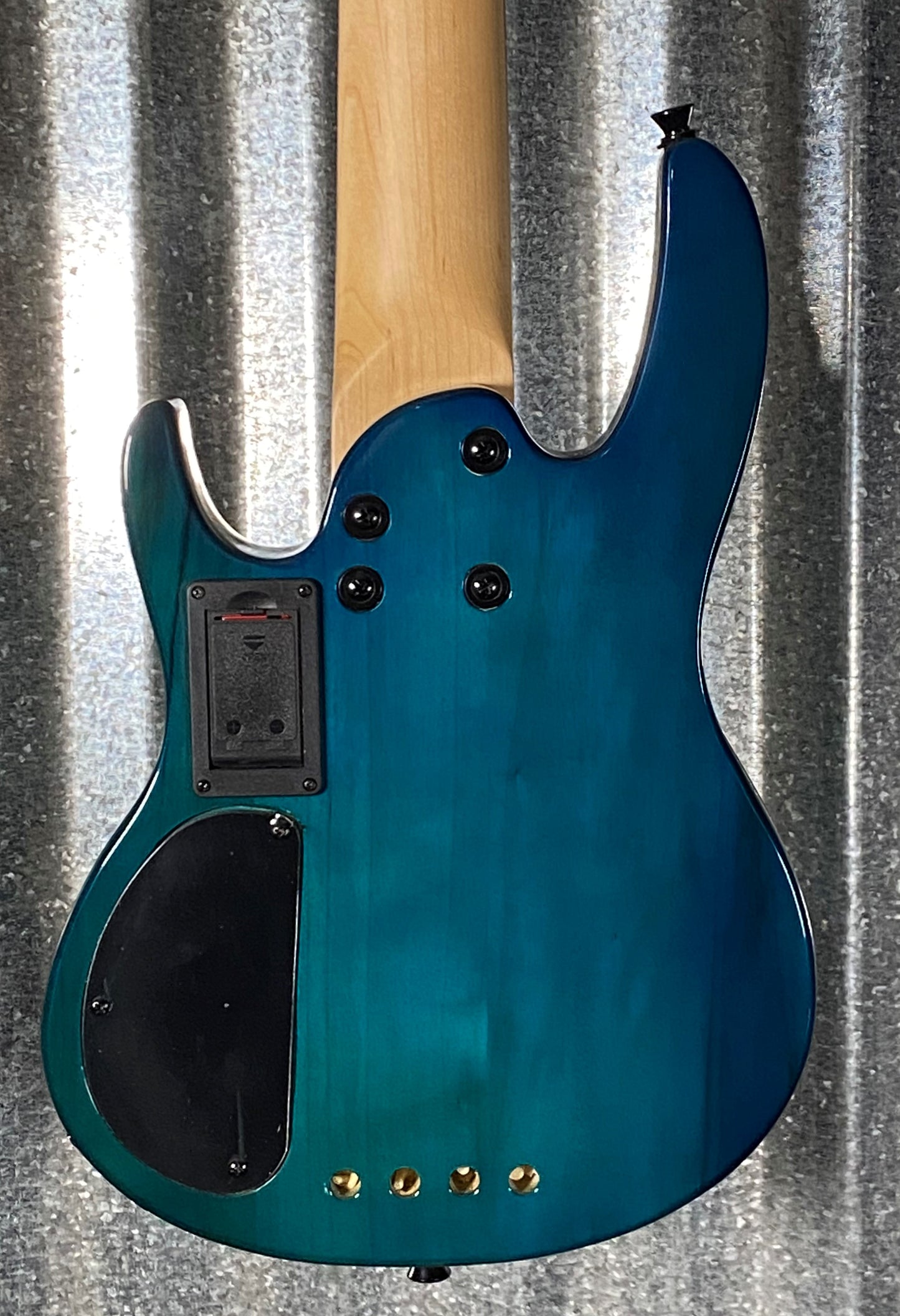 Smiger EUB-02B Burl Top Aquaburst Electric Ukulele Bass #0001