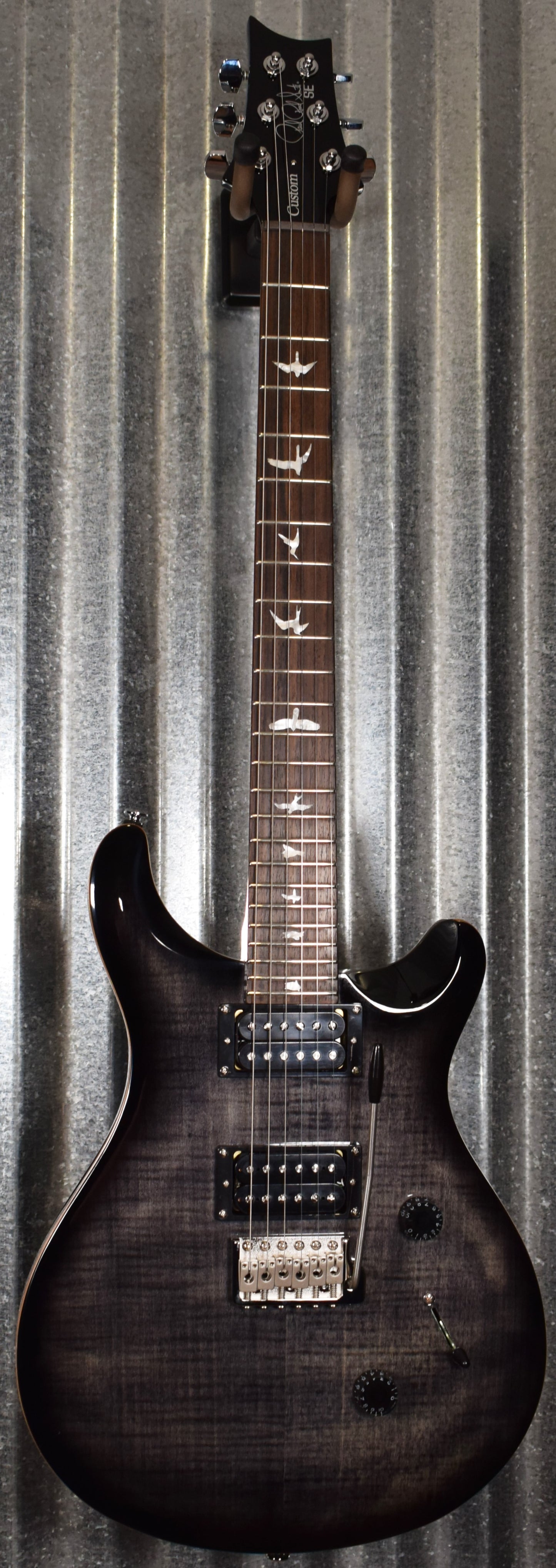 PRS Paul Reed Smith SE Custom 24 Charcoal Burst Guitar & Bag Blem #9591