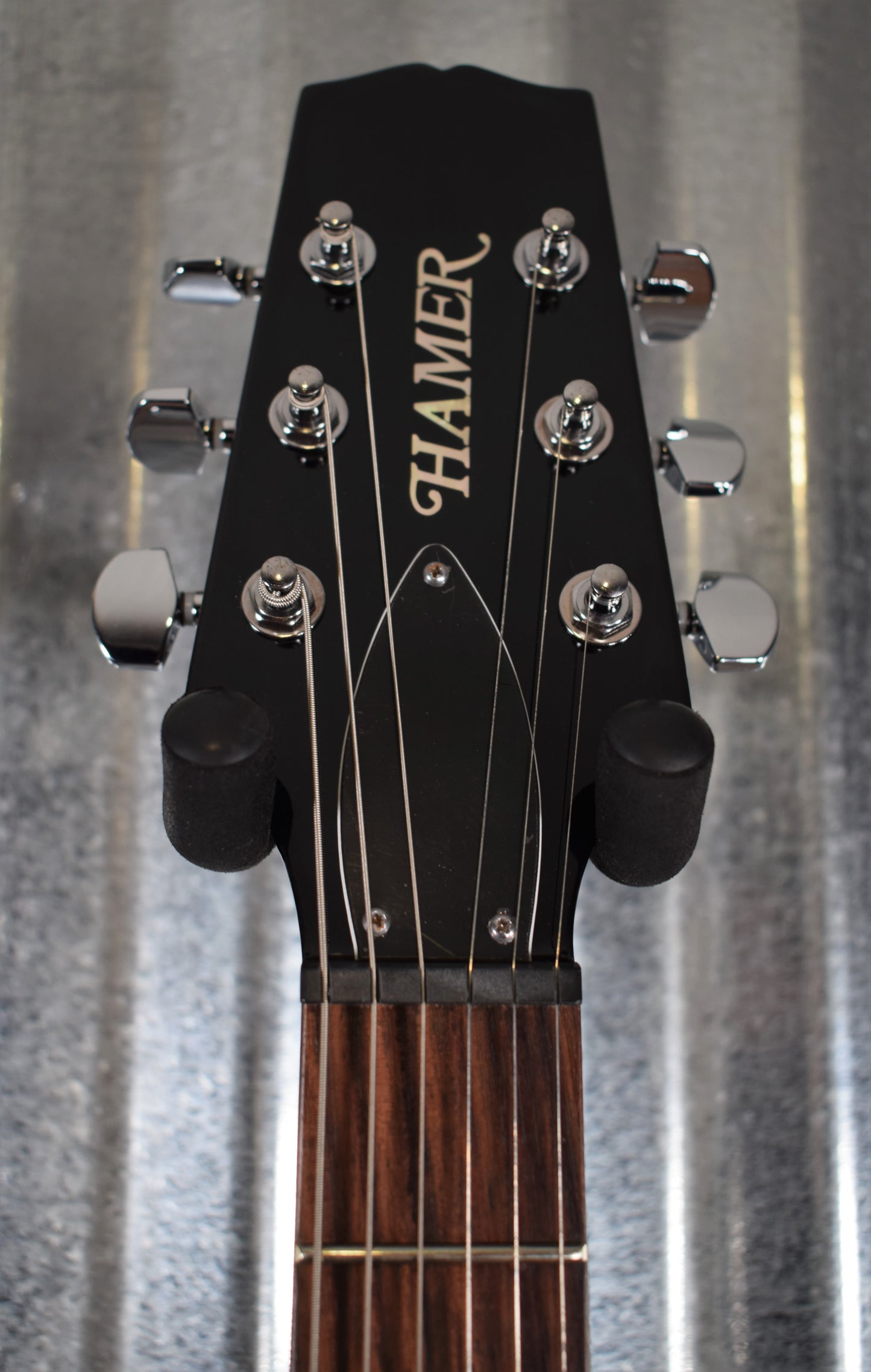 Hamer Archtop Flame Trans Black Double Cut Electric Guitar SATF-TBK Demo #1248