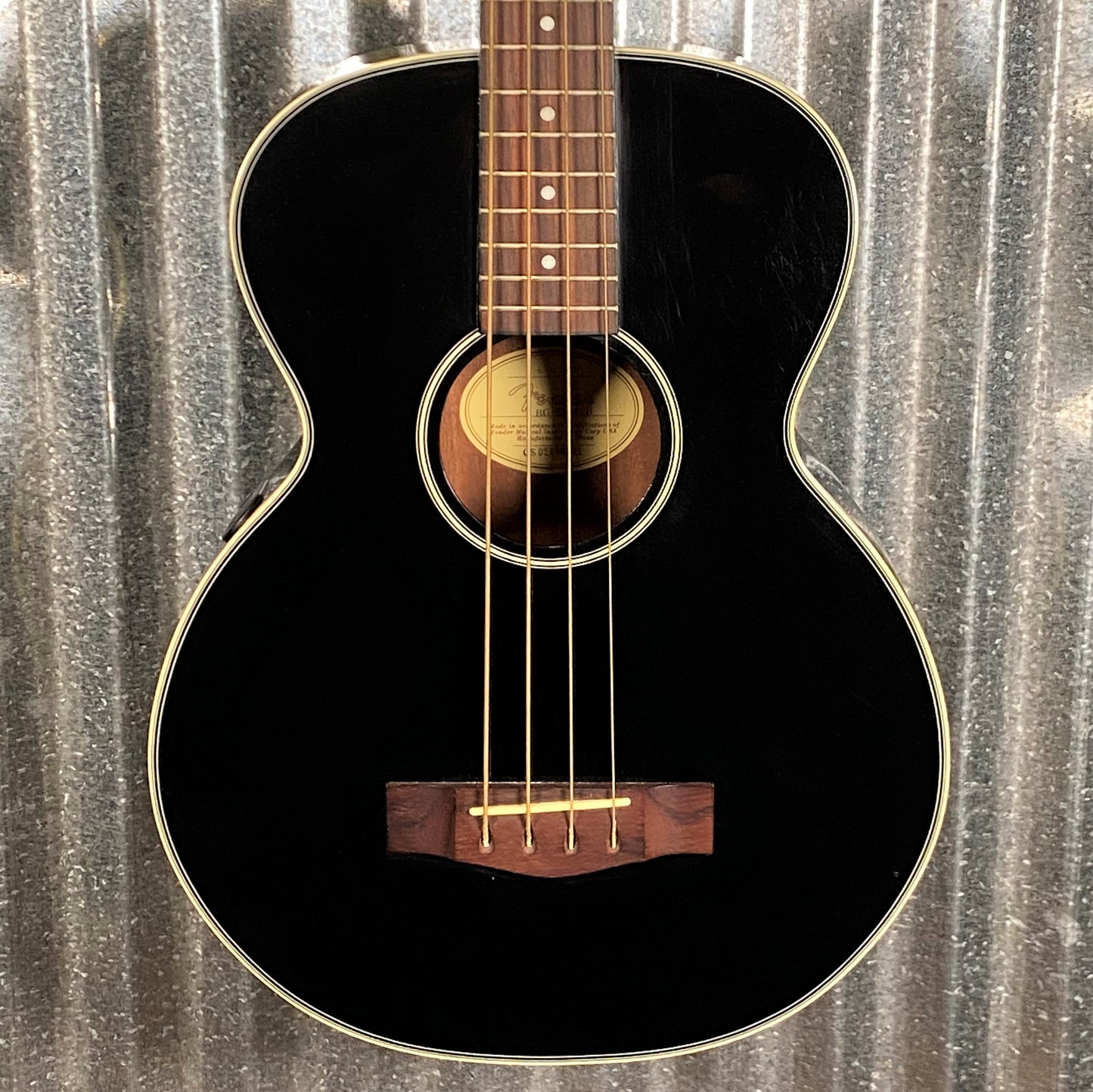 Fender BG-31 4-String Acoustic Electric Bass Metallic Black #0321 Used