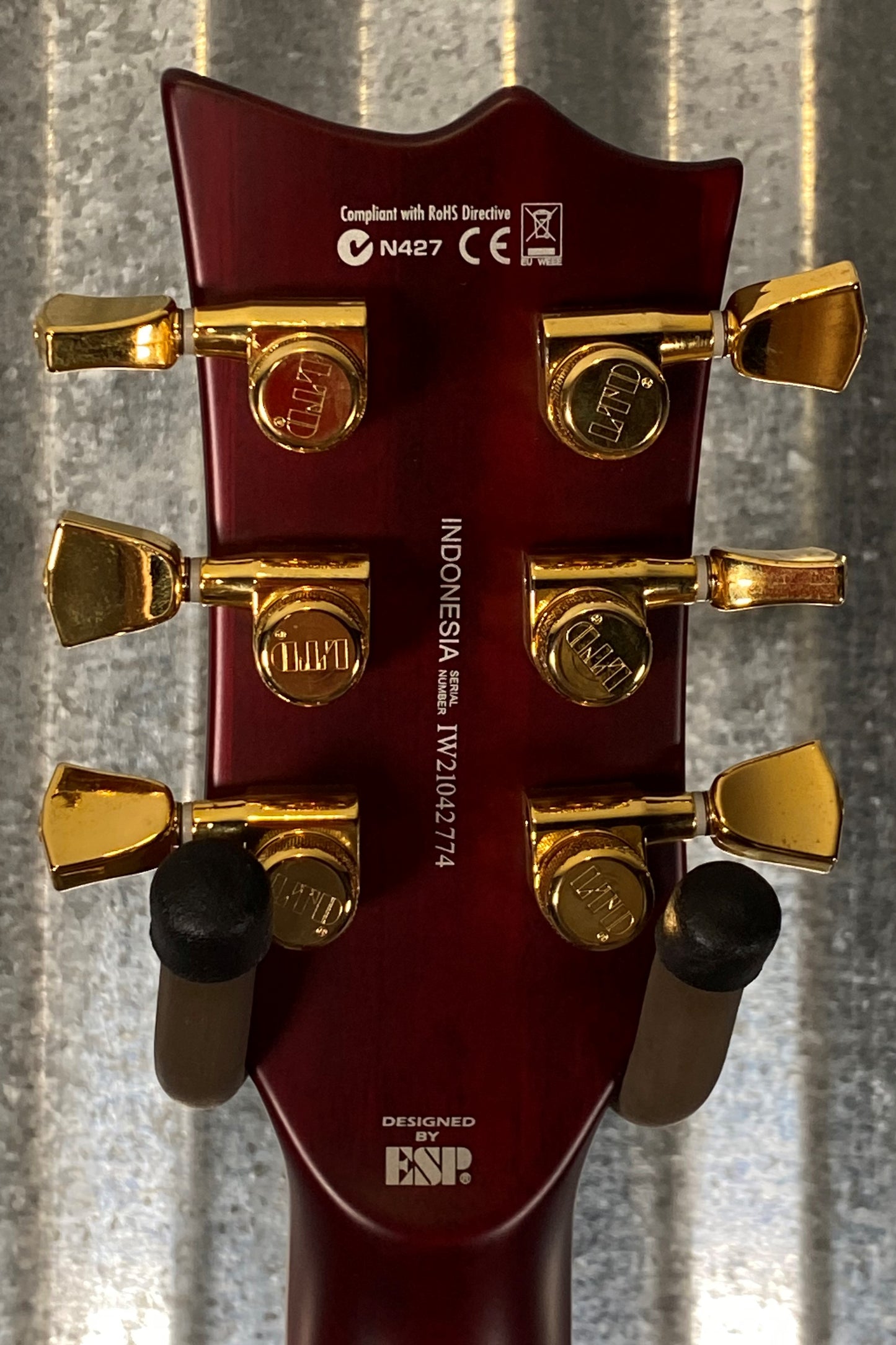 ESP LTD EC-1000T CTM Eclipse Fishman See Thru Black Cherry Guitar & Bag LEC1000TCTMFMSTBC #2774 Used