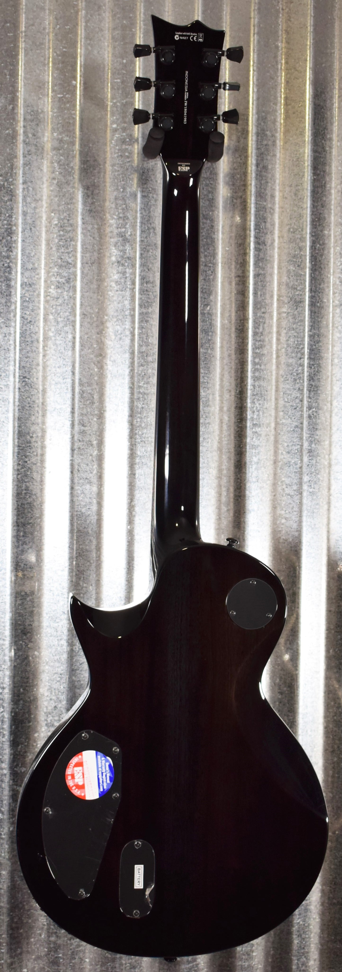ESP LTD EC-1000 Piezo Bridge Quilt Top See Through Black Guitar EC1000PIEZOQMSTBLK #1983 B Stock