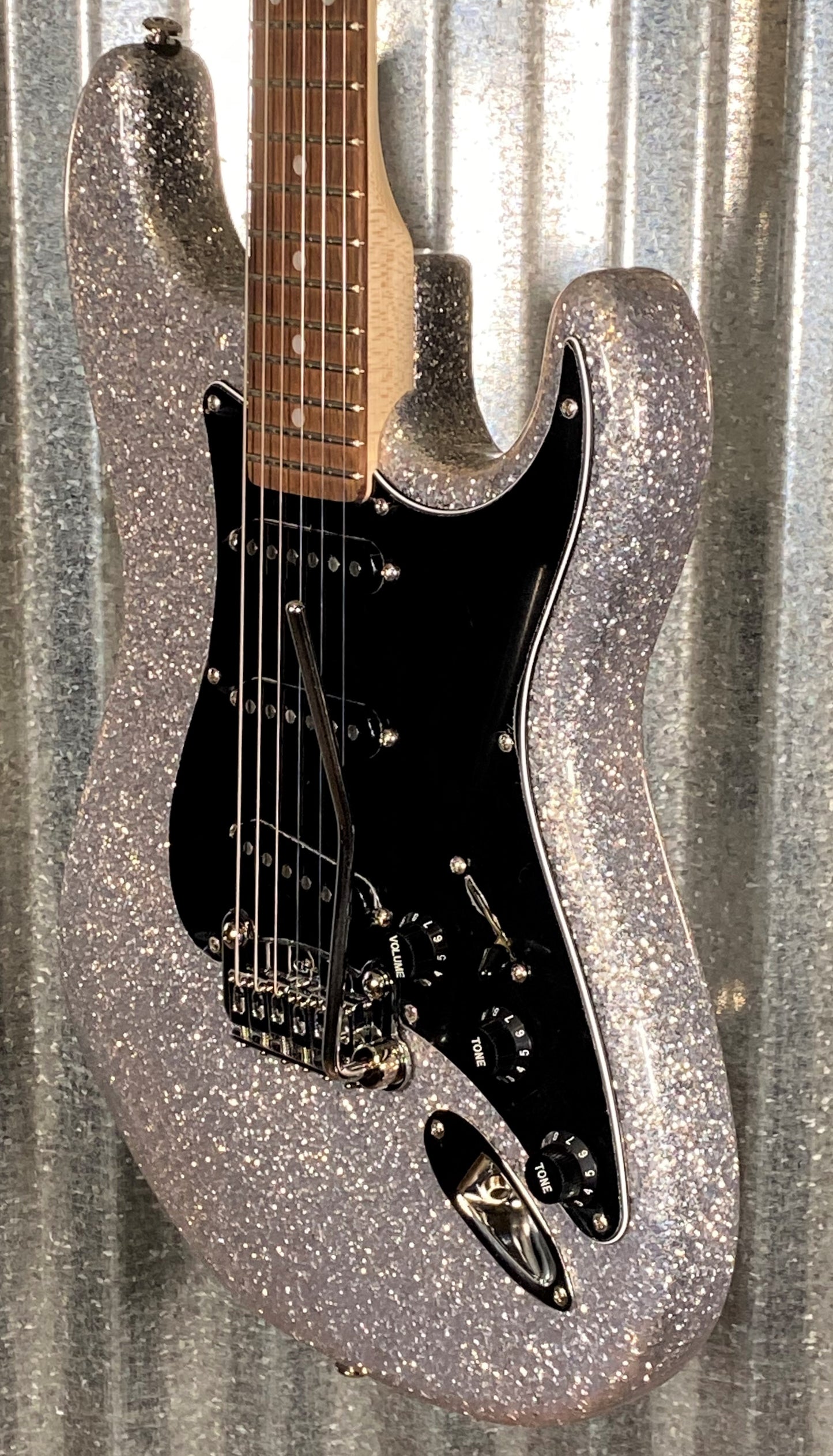 G&L USA Legacy Silver Metal Flake Guitar & Case #5140