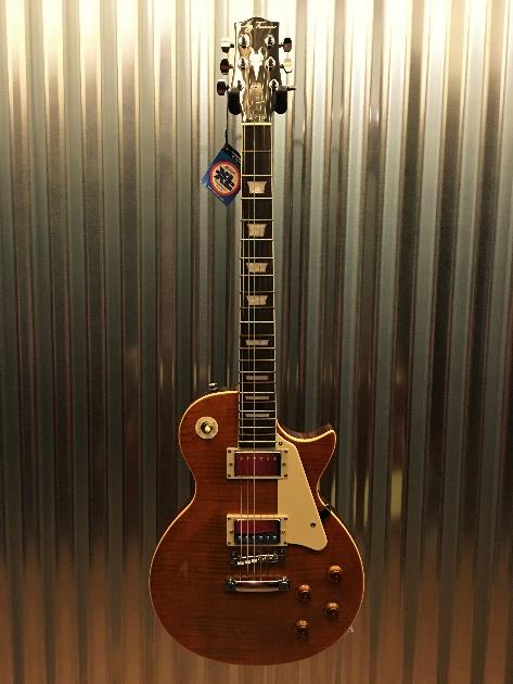 Jay Turser JT-220D-TE 200 Series Single Cutaway Flame Top Electric Guitar 0583 *