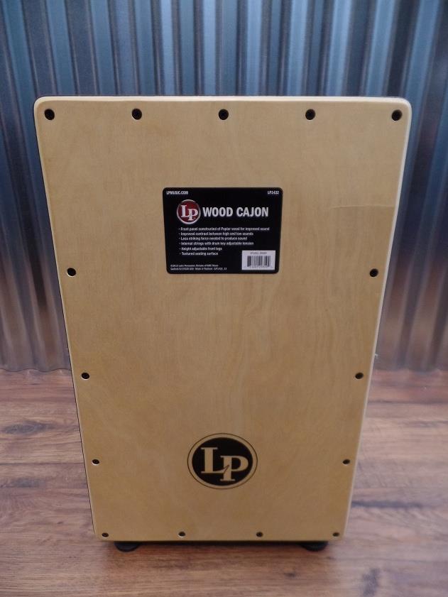 LP Latin Percussion LP1432 Cajon with Black Sides & Natural Face #1005