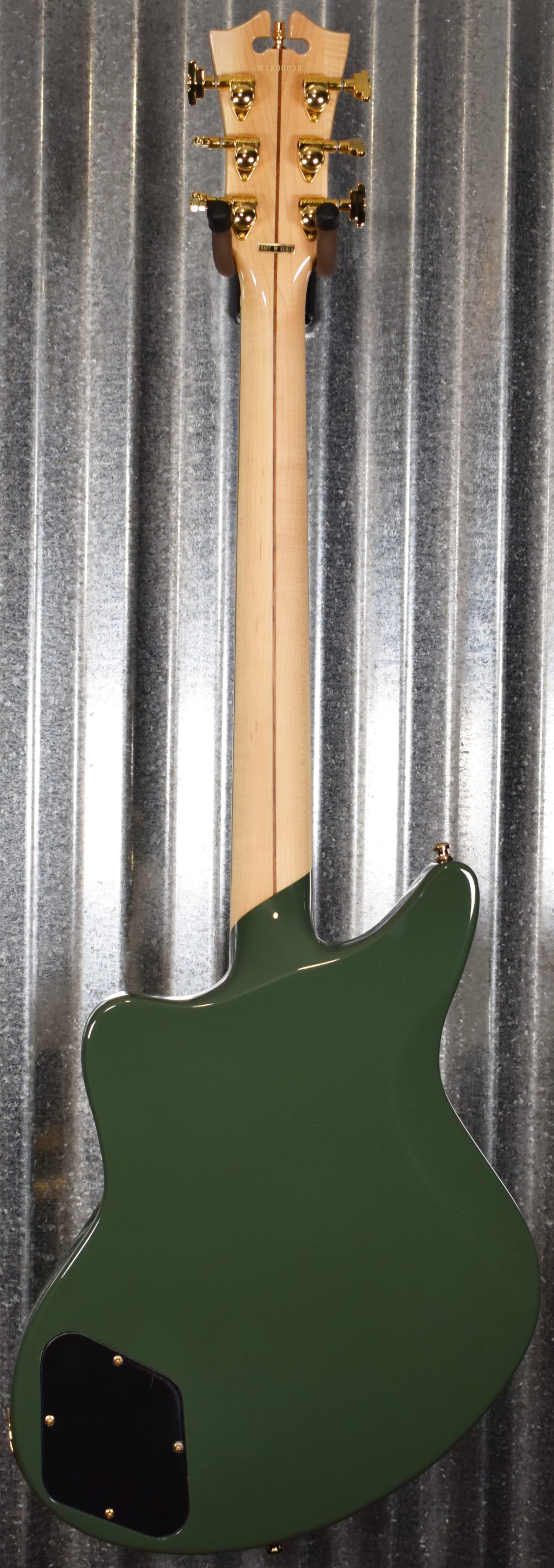 D'Angelico Deluxe Bedford Offset Army Green Guitar & Case #0630