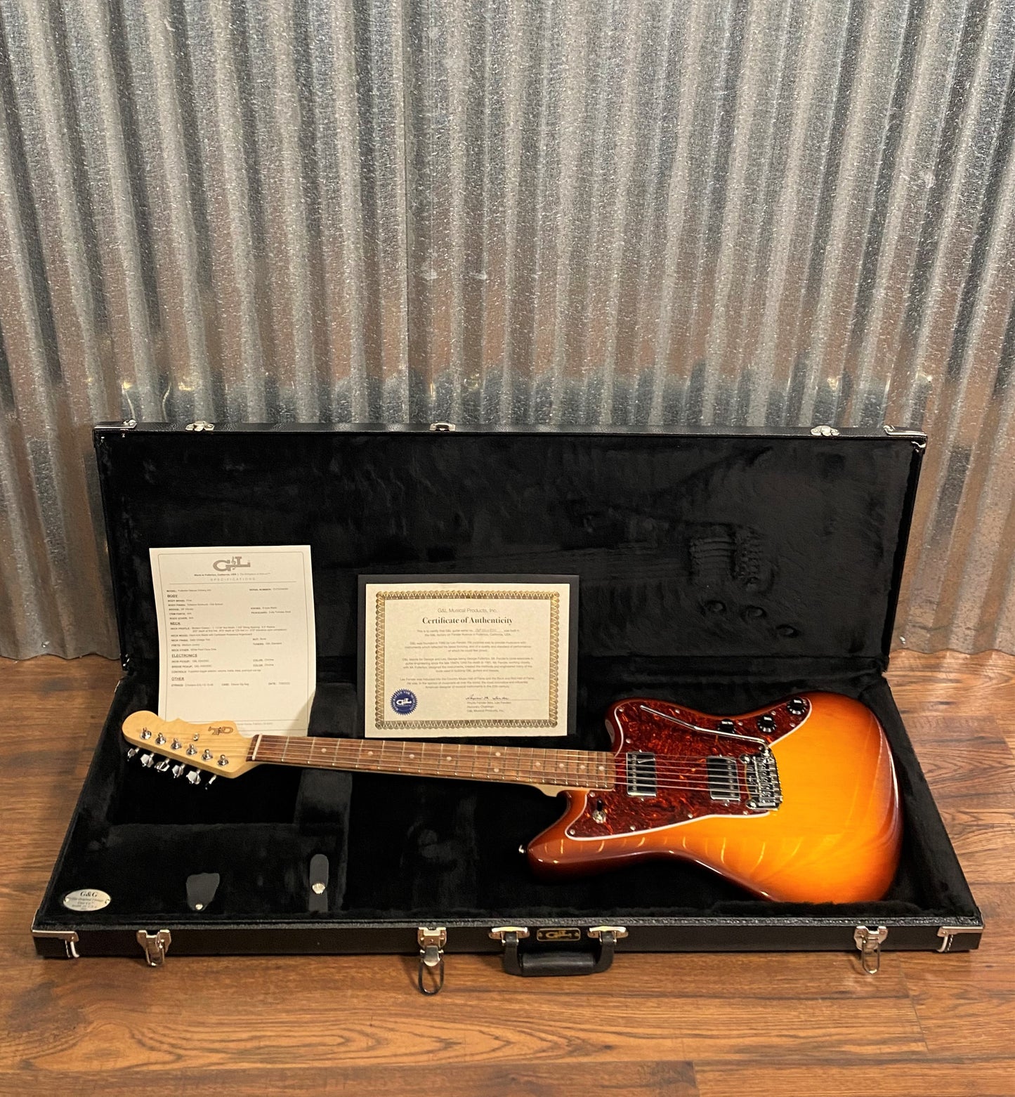 G&L USA Fullerton Deluxe Doheny HH Old School Tobacco Sunburst Guitar & Case #4250