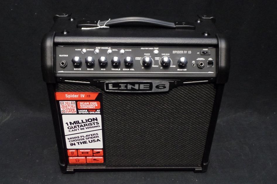 Line 6 Spider IV 15 Watt 1x8 Combo Electric Guitar Amplifier #0003*