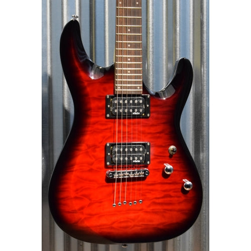 Schecter C-6 Plus Quilt Top See Thru Cherry Burst Guitar STCB #5186