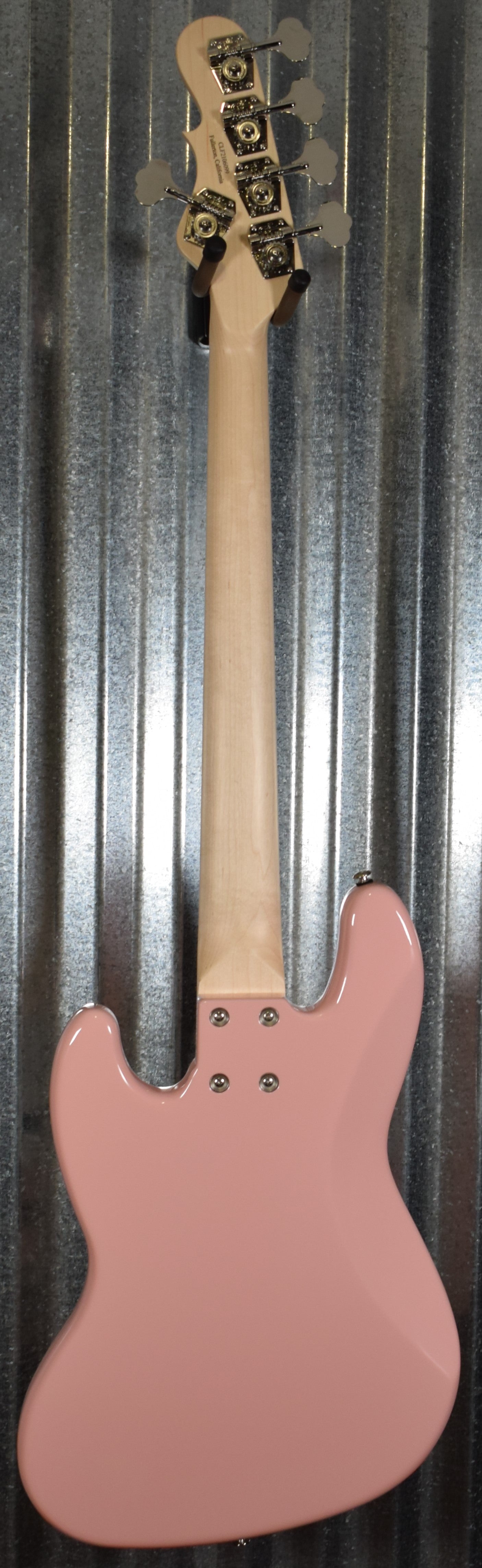G&L USA JB-5 Shell Pink 5 String Jazz Bass Maple Satin Neck & Case #6099