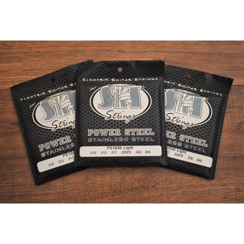 SIT Strings PS1046 Power Steel Stainless Steel Electric Guitar Strings 3 Pack