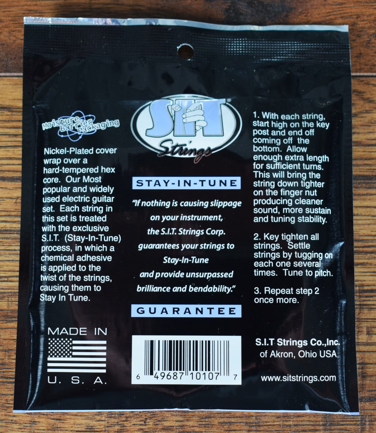 SIT Strings S1052 Heavy Bottom Power Wound Nickel Electric Guitar Strings 3 Pack