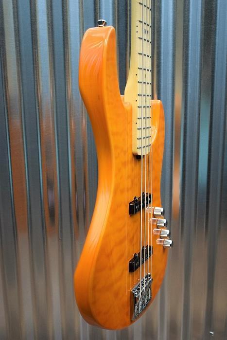 ESP Japan E-II J-4 Quilt Maple Amber 4 String Jazz Bass Seymour Duncan & Case