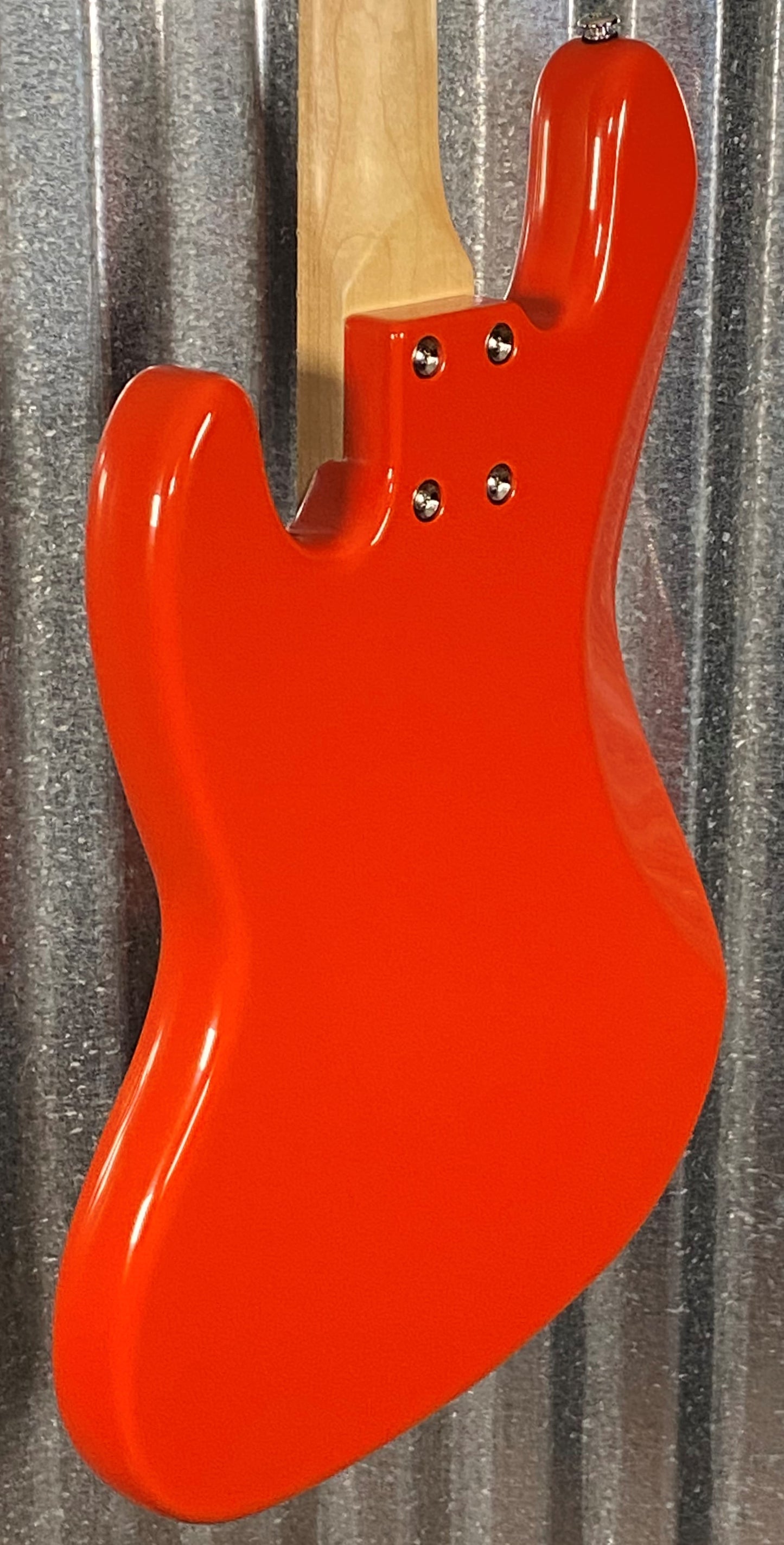 G&L USA JB-5 Hugger Orange 5 String Jazz Bass Maple Satin Neck & Case #2132