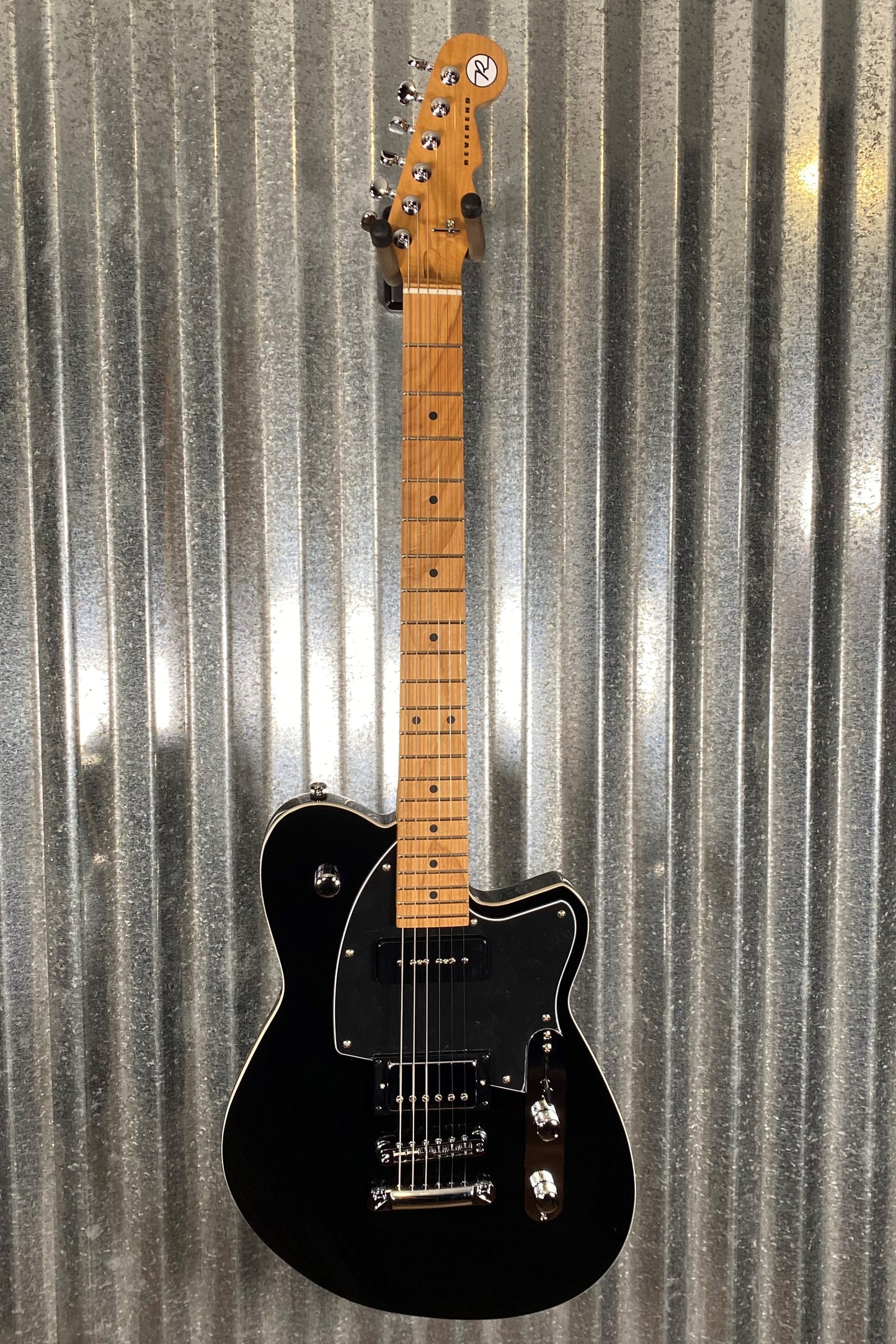 Reverend Double Agent OG Midnight Black Guitar #0978 B Stock