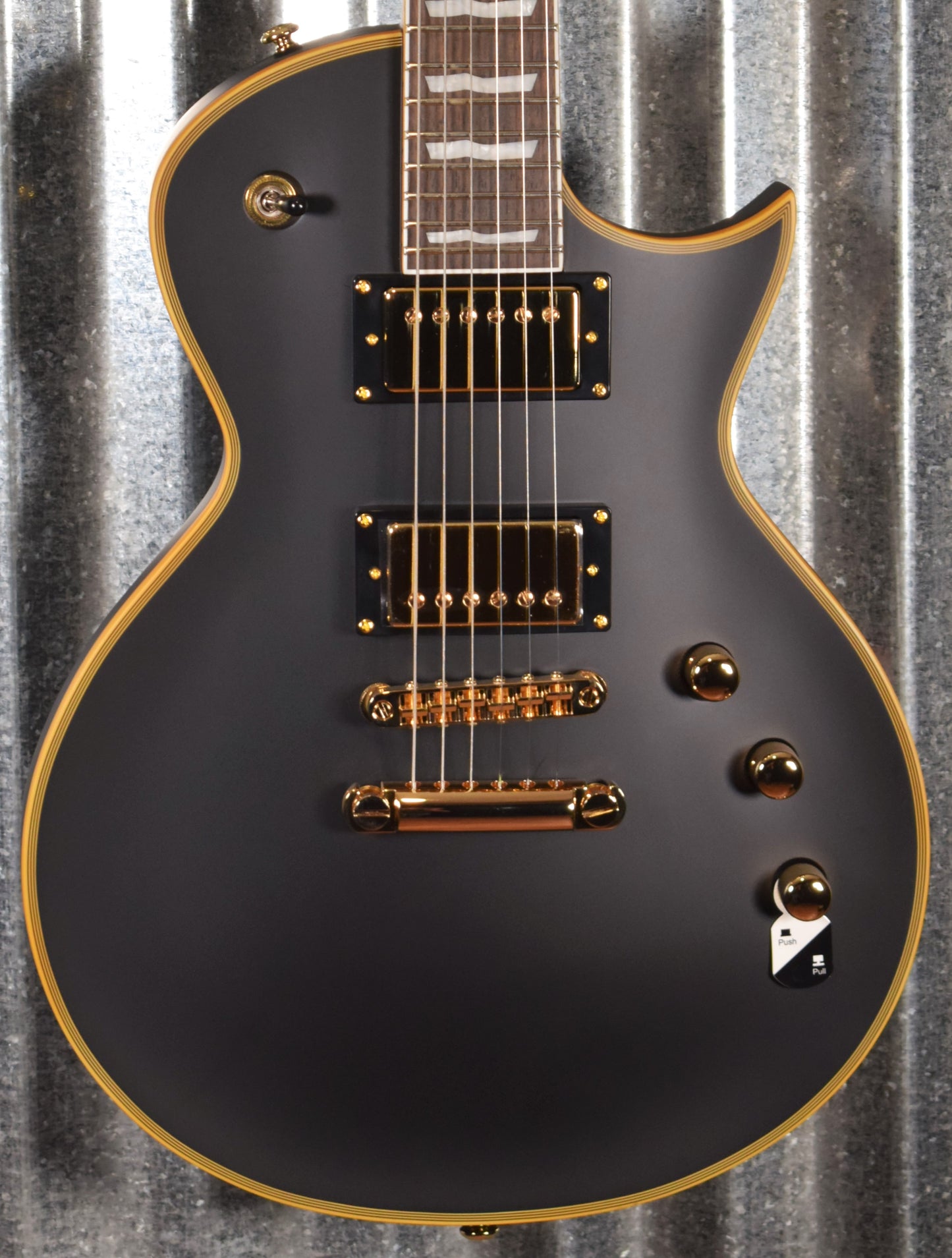 ESP LTD EC-1000 Vintage Black Seymour Duncan Guitar LEC1000VBD #0247 Demo