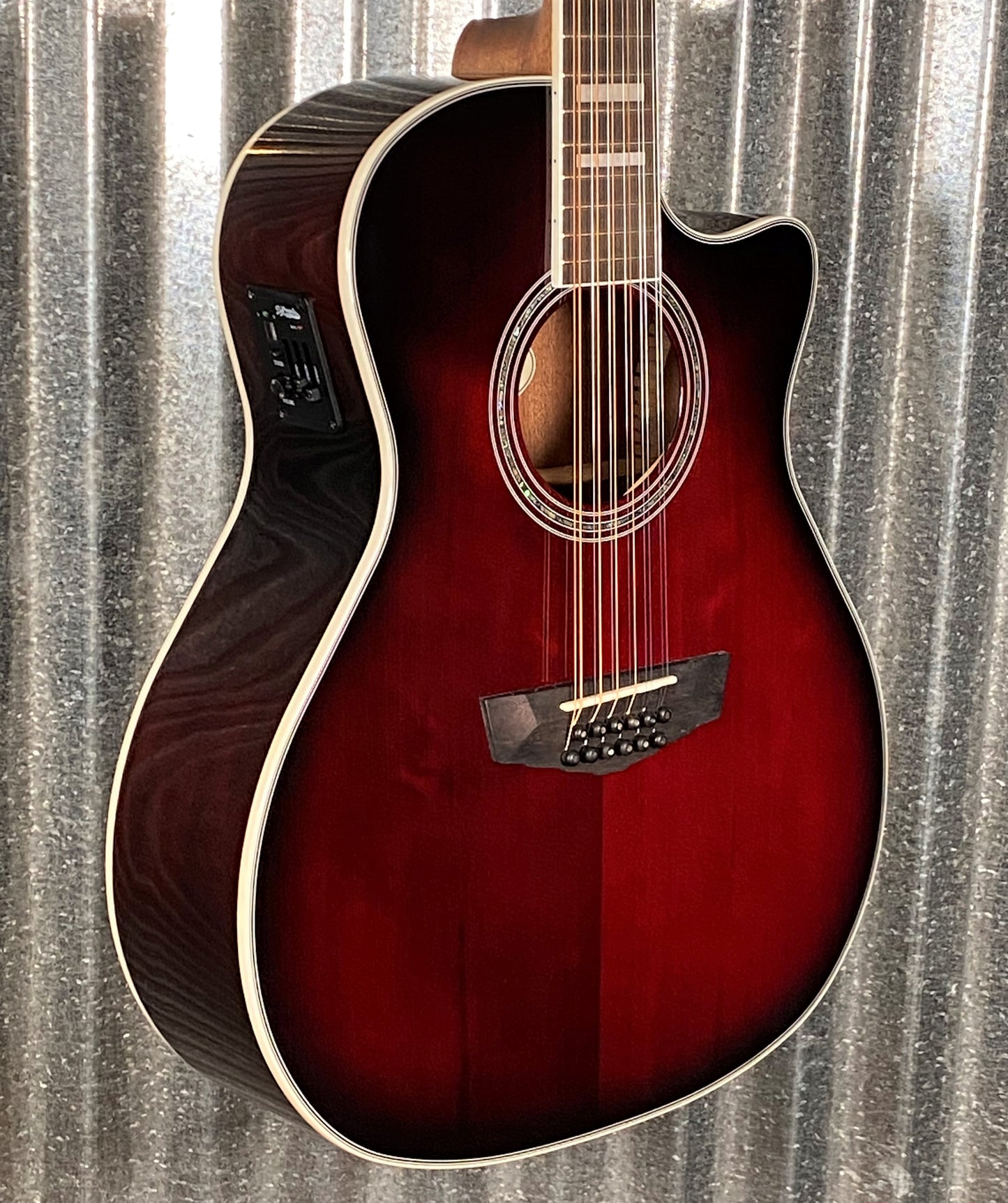 D'Angelico Premier Fulton Grand Auditorium 12 String CE Trans Black Cherry Burst Acoustic Electric Guitar #2654