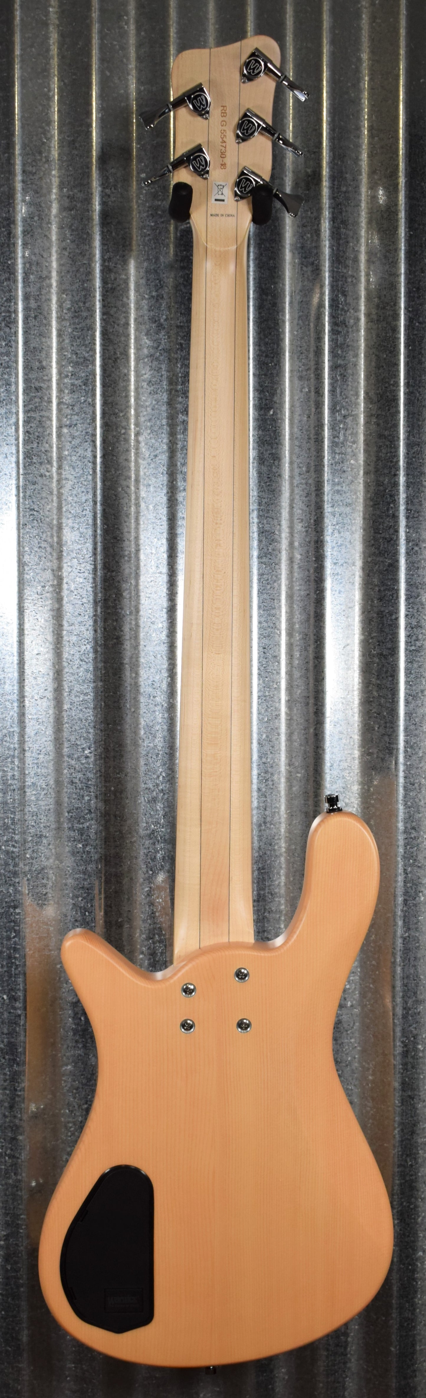 Warwick Rockbass Streamer Standard Natural 5 String Bass & Bag #3018