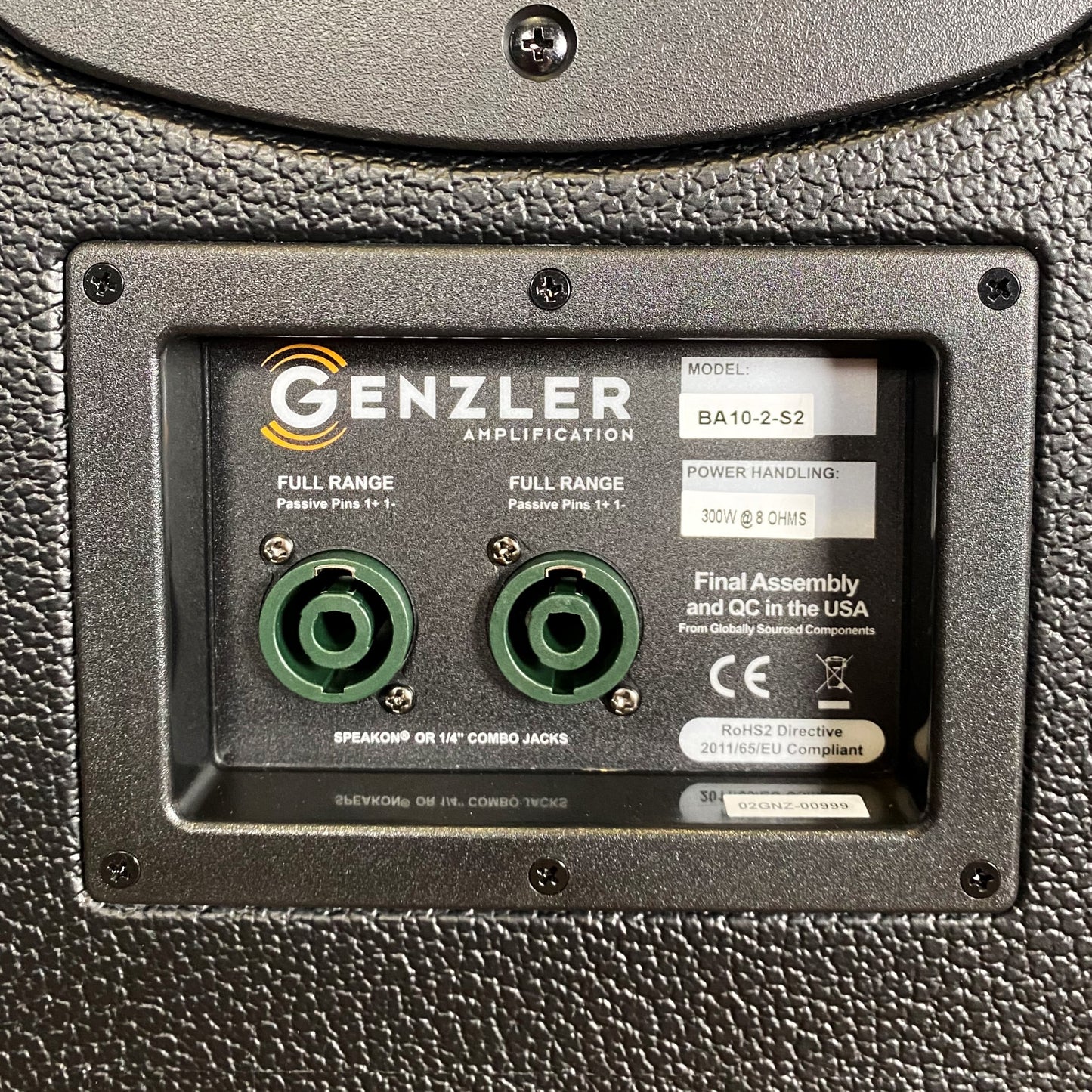 Genzler Amplification BA10-2-S2 Series 2 1x10" 8 Ohm 300 Watt Neo Bass Array Amplifier Speaker Cabinet