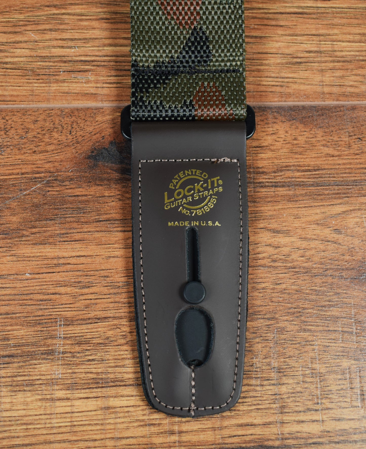 LOCK-IT Straps Polypro Series 2" Brown Poly Guitar Bass Strap 008 P2-CAMO/BRN