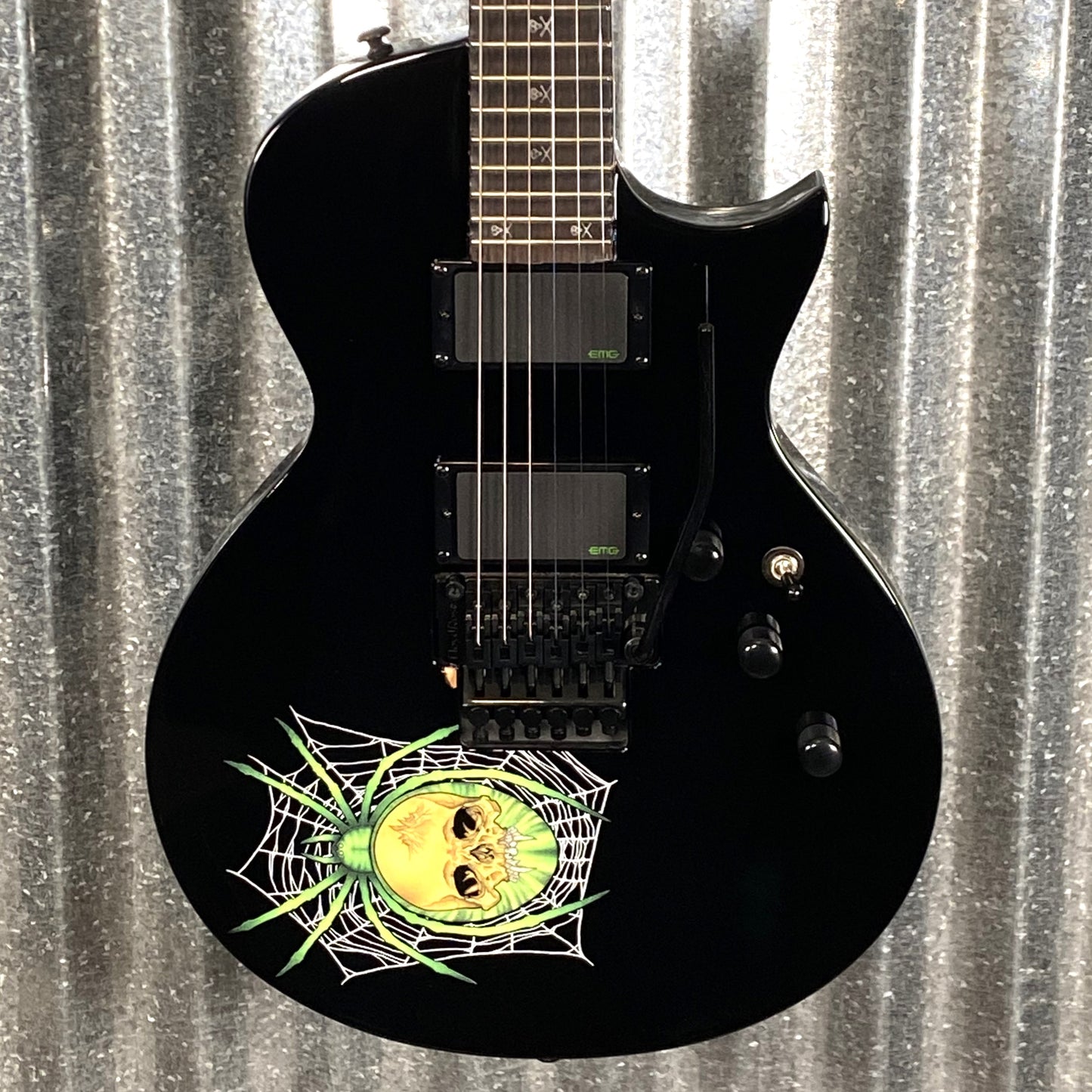 ESP LTD KH-3 30th Anniversary Spider Kirk Hammett Black Guitar & Case LKH3 #0125 B Stock