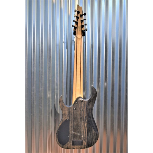 Ibanez Iron Label RGIF8 8 String Fan Fret Multi Scale EMG Charcoal Stained Flat Guitar & Bag Used