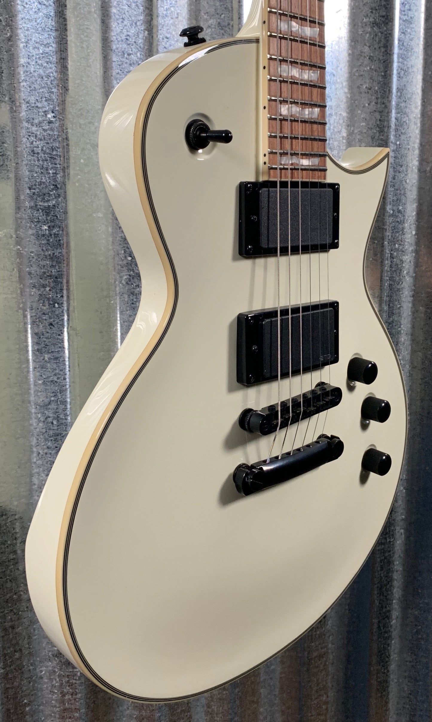 ESP LTD EC-401 Olympic White EMG Guitar & Bag LEC401OW #0554 Demo