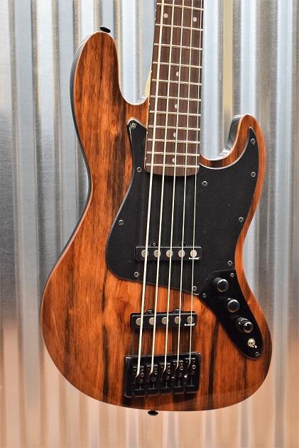 Michael Kelly CCE5EB Custom Element 5 Sting Bass Guitar Striped Ebony Top & Bag