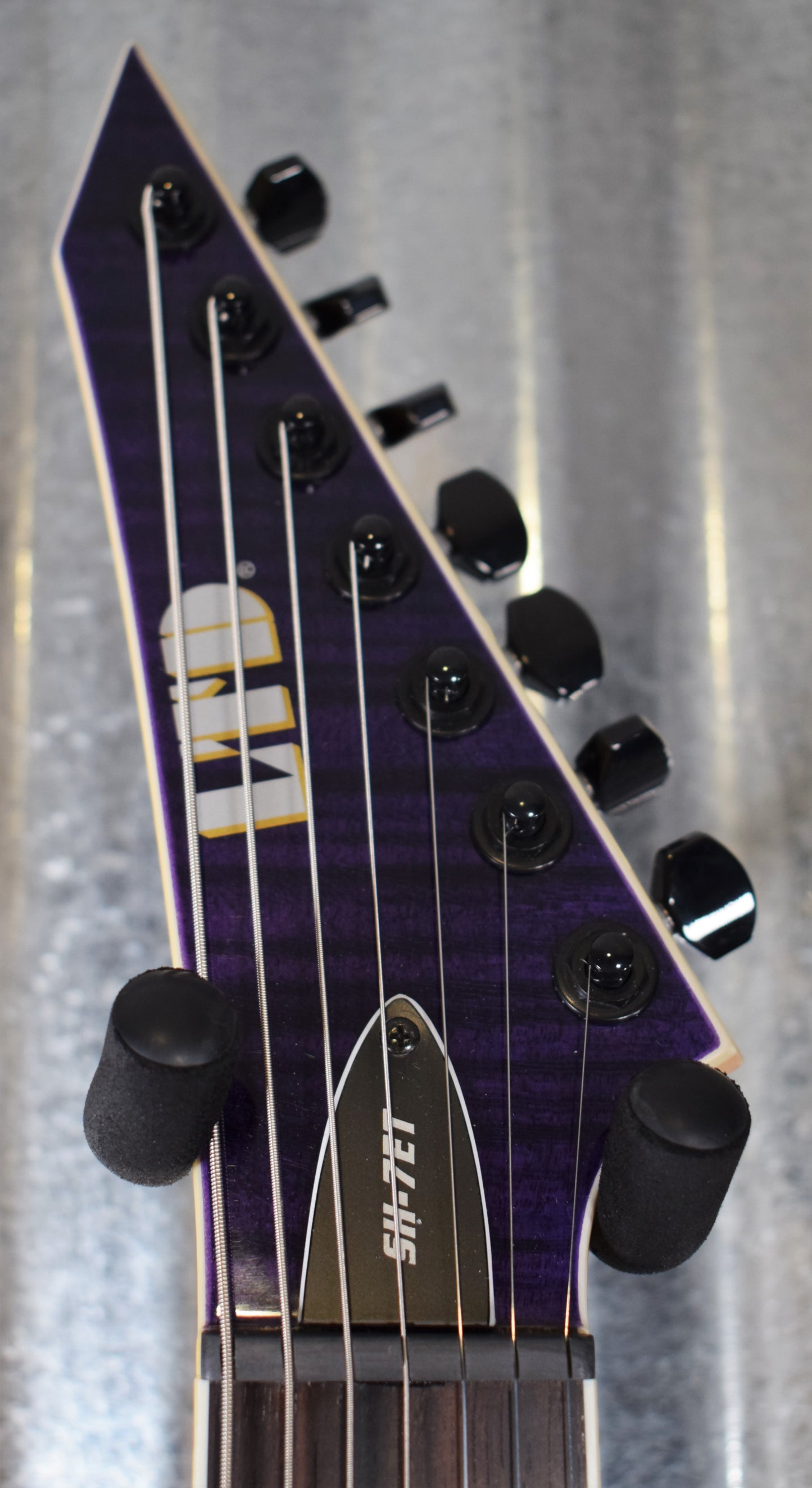 ESP LTD SH-7 Evertune Brian "Head" Welch Signature See Thru Purple Guitar & Case SH7ETFMSTP #1417 Demo