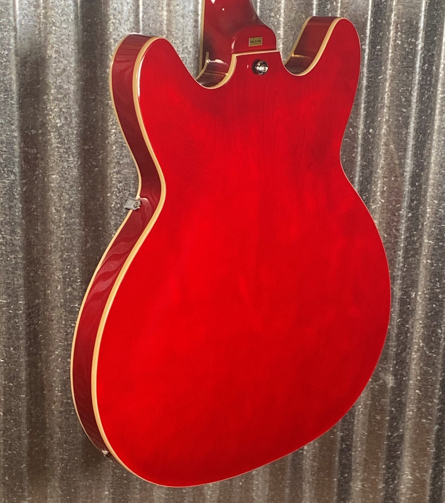 Hagstrom VIKB-WCT Viking 4 String Semi Hollow Short Scale Bass Wild Cherry Transparent #0622