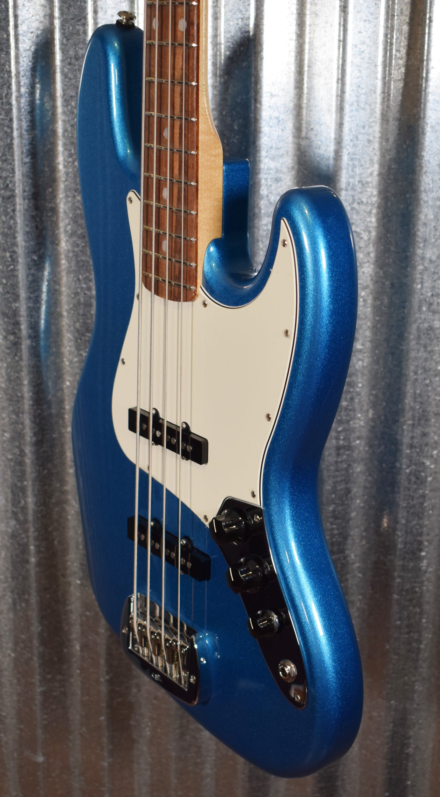 G&L USA Fullerton Deluxe JB 4 String Jazz Bass Lake Placid Blue & Case #7010