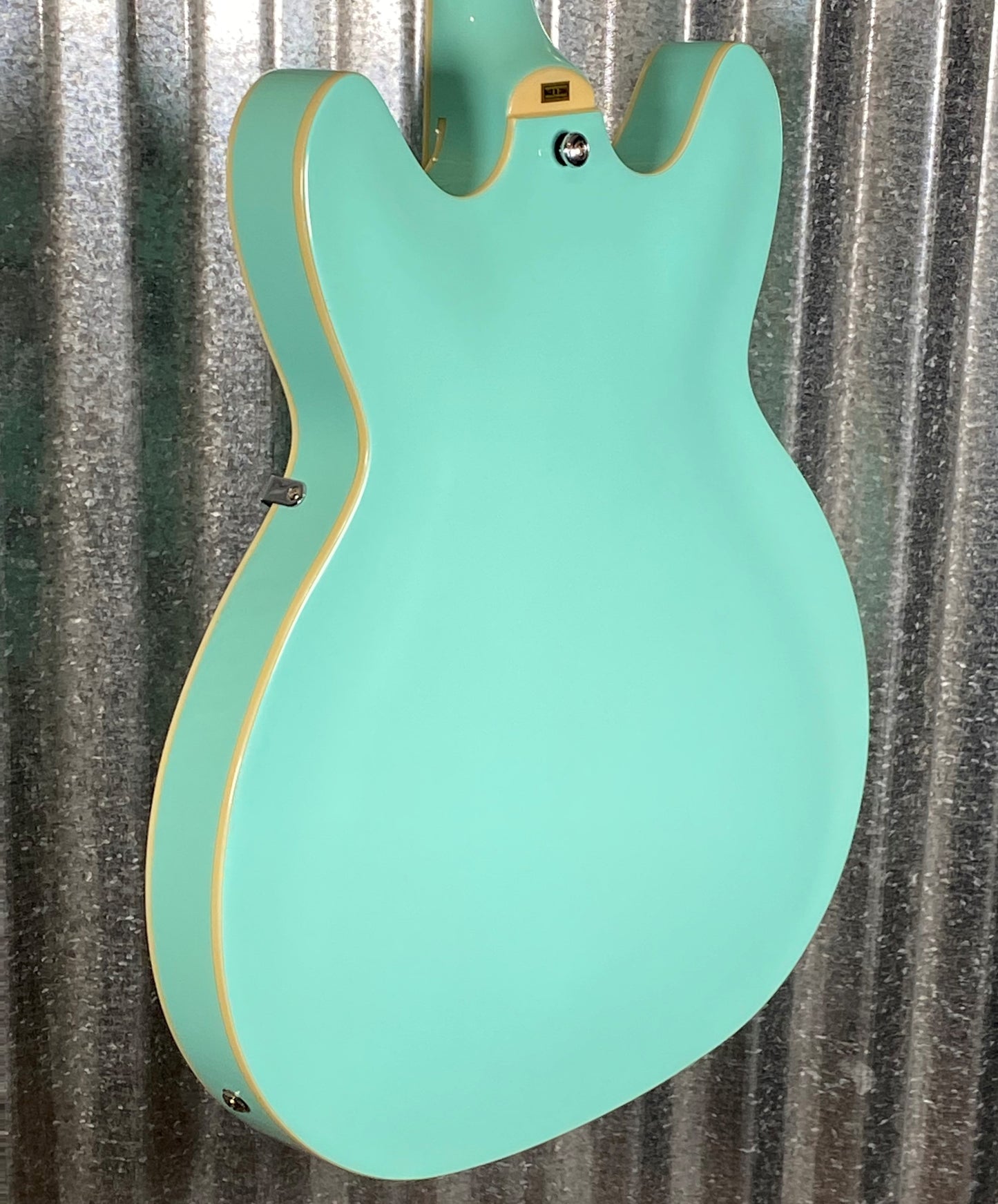 Hagstrom VIK-ABE Viking Aged Sky Blue Semi Hollow Body Guitar #0158
